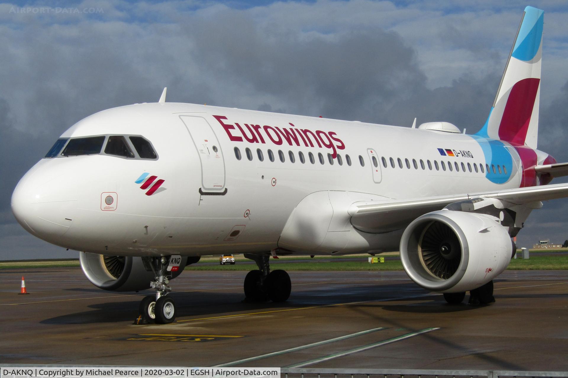 D-AKNQ, 2000 Airbus A319-112 C/N 1170, Parked on Stand 5 following respray by Air Livery.