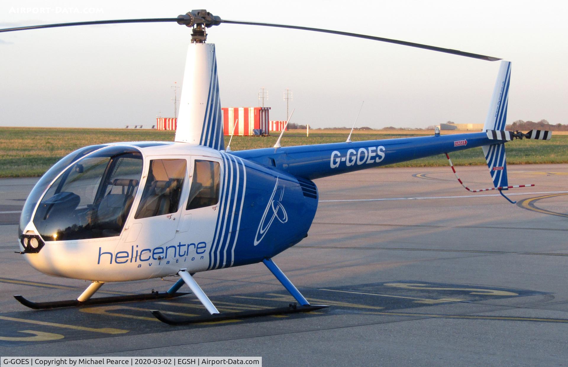 G-GOES, 2005 Robinson R44 Raven II C/N 10942, Parked on the SaxonAir ramp on a refuel stop.