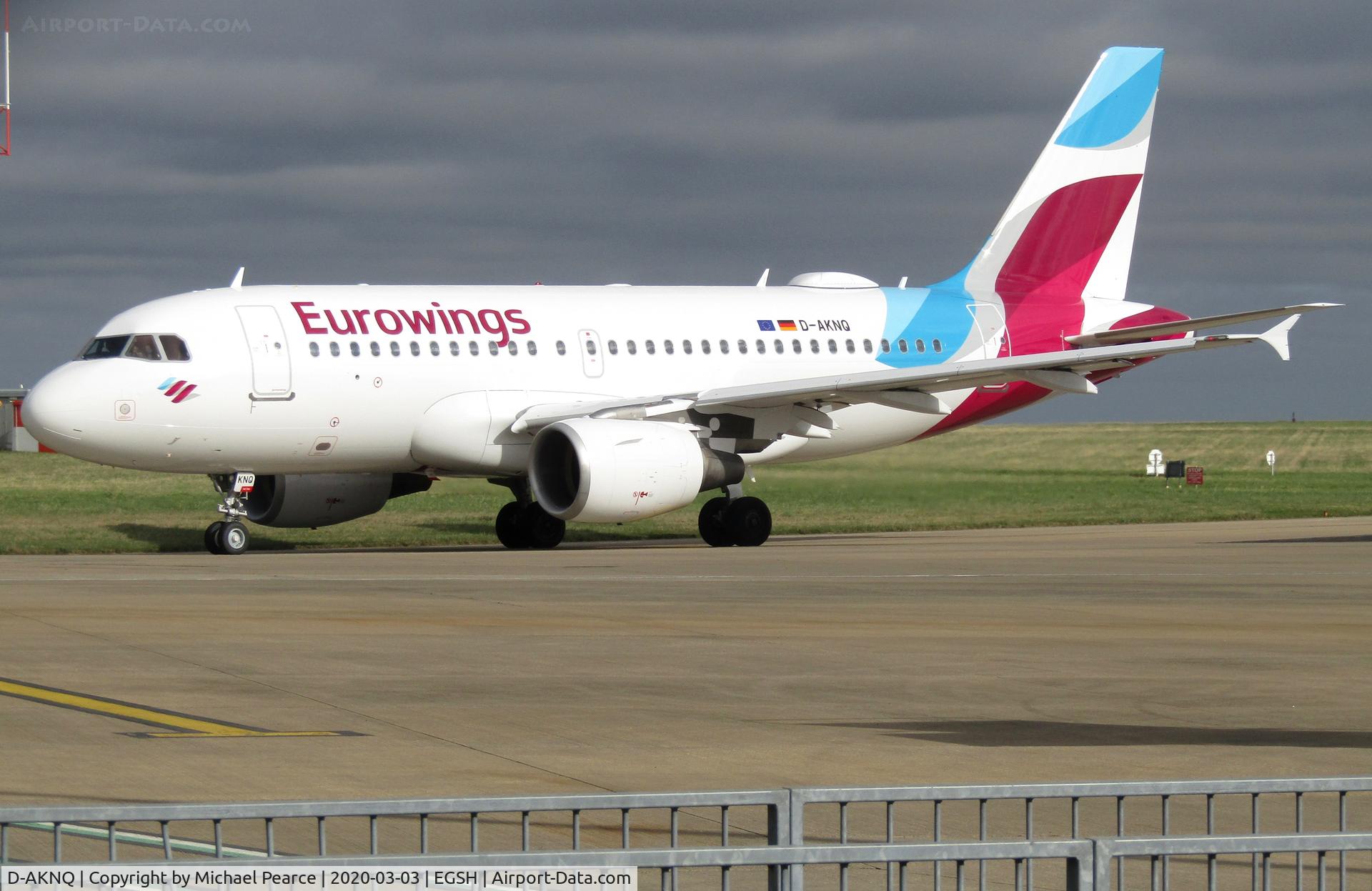 D-AKNQ, 2000 Airbus A319-112 C/N 1170, Departing Stand 5 to Berlin (TXL), following respray.