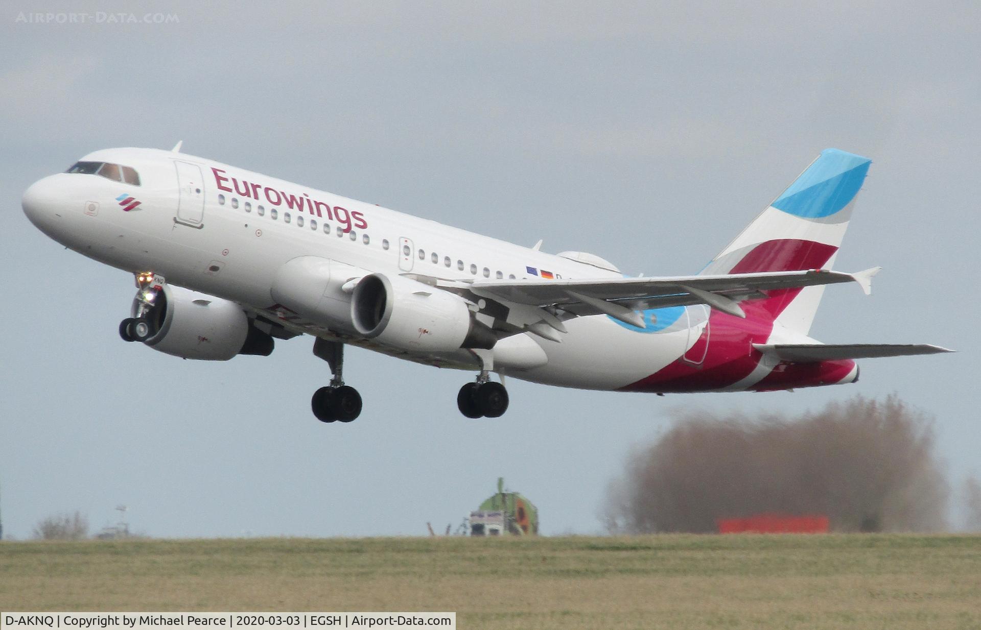 D-AKNQ, 2000 Airbus A319-112 C/N 1170, Rotating from RWY 27 for Berlin (TXL), following respray.