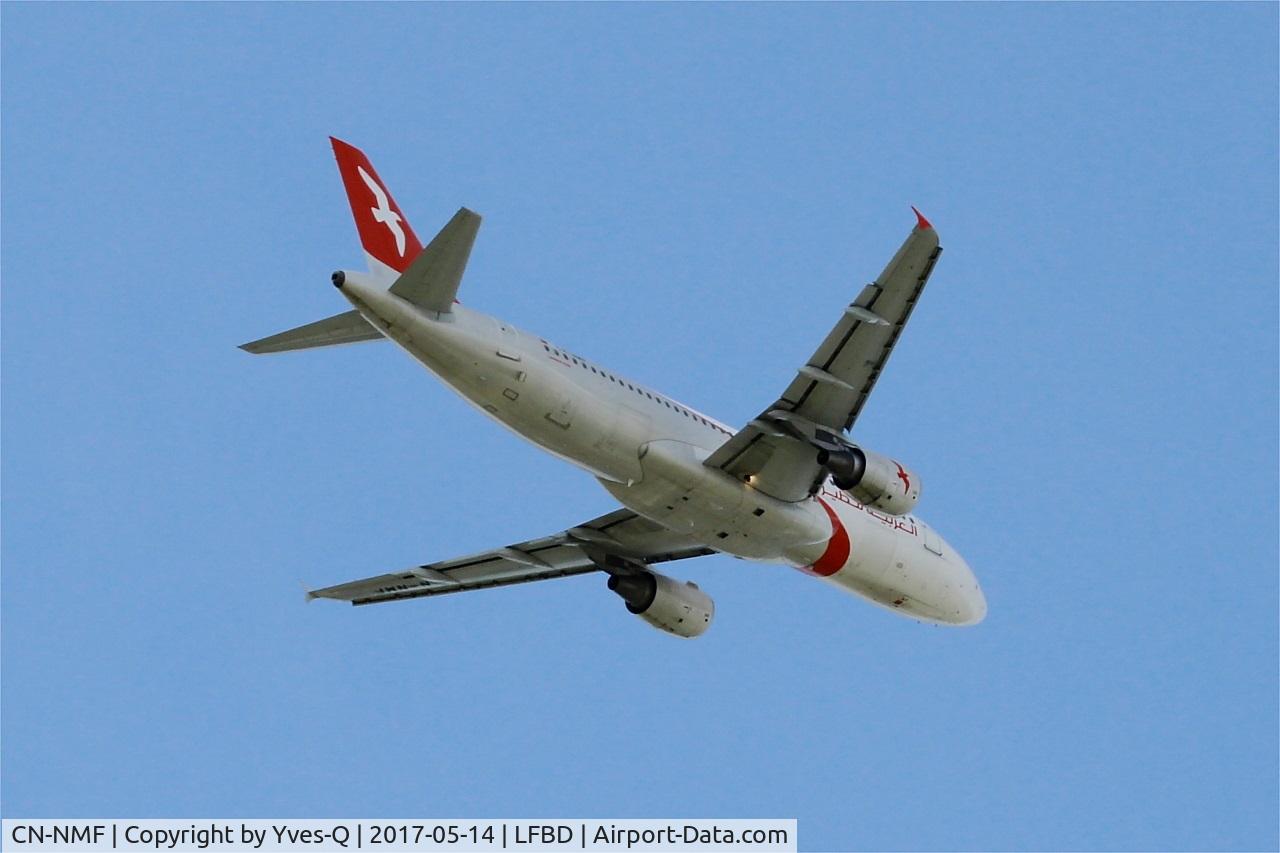 CN-NMF, 2010 Airbus A320-214 C/N 4539, Airbus A320-214, Climbing from rwy 05, Bordeaux-Mérignac airport (LFBD-BOD)