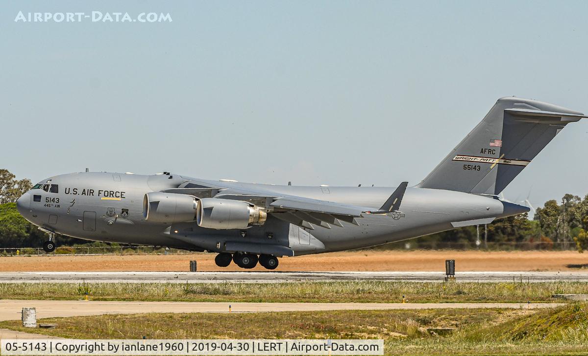 05-5143, 2005 Boeing C-17A Globemaster III C/N 50151/F150/P143, Wright-Patt at Rota