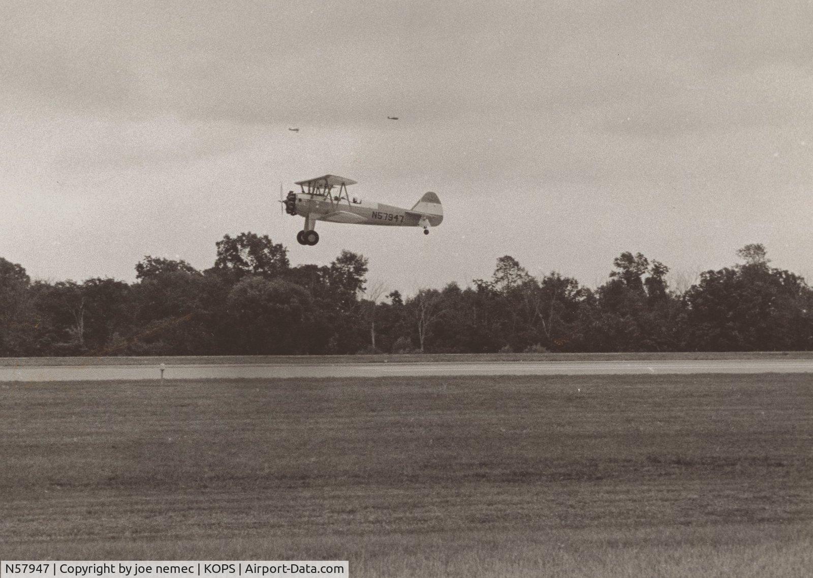 N57947, 1942 Boeing A75N1(PT17) C/N 75-4392, Oshkosh Airshow 197?