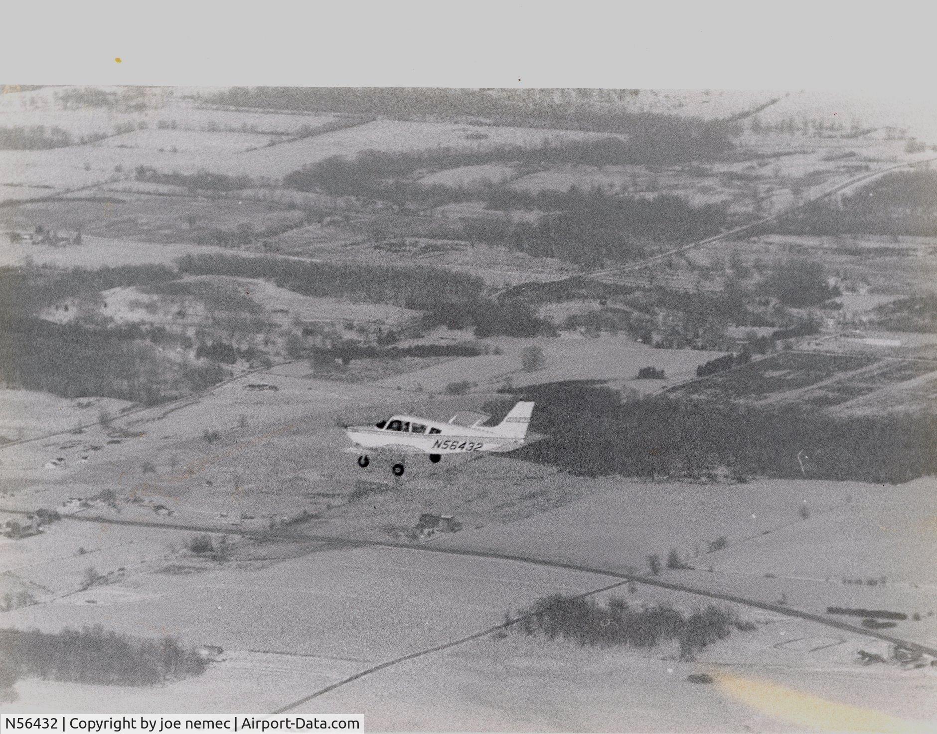 N56432, 1973 Piper PA-28-180 C/N 287305591, In flight over Wisconsin 197?