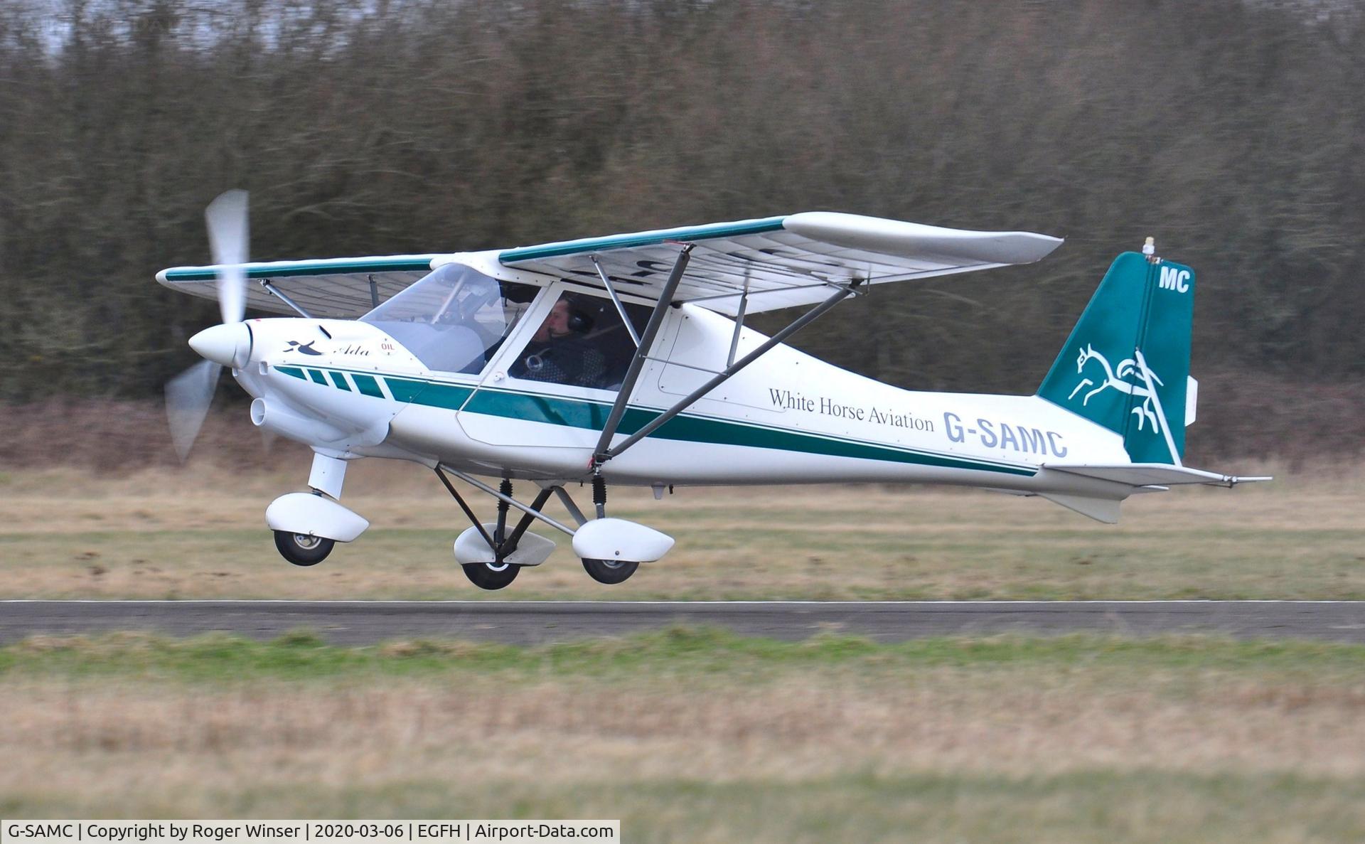 G-SAMC, 2012 Comco Ikarus C42 FB80 Bravo C/N 1207-7213, Visiting C.42 departing Runway 22.