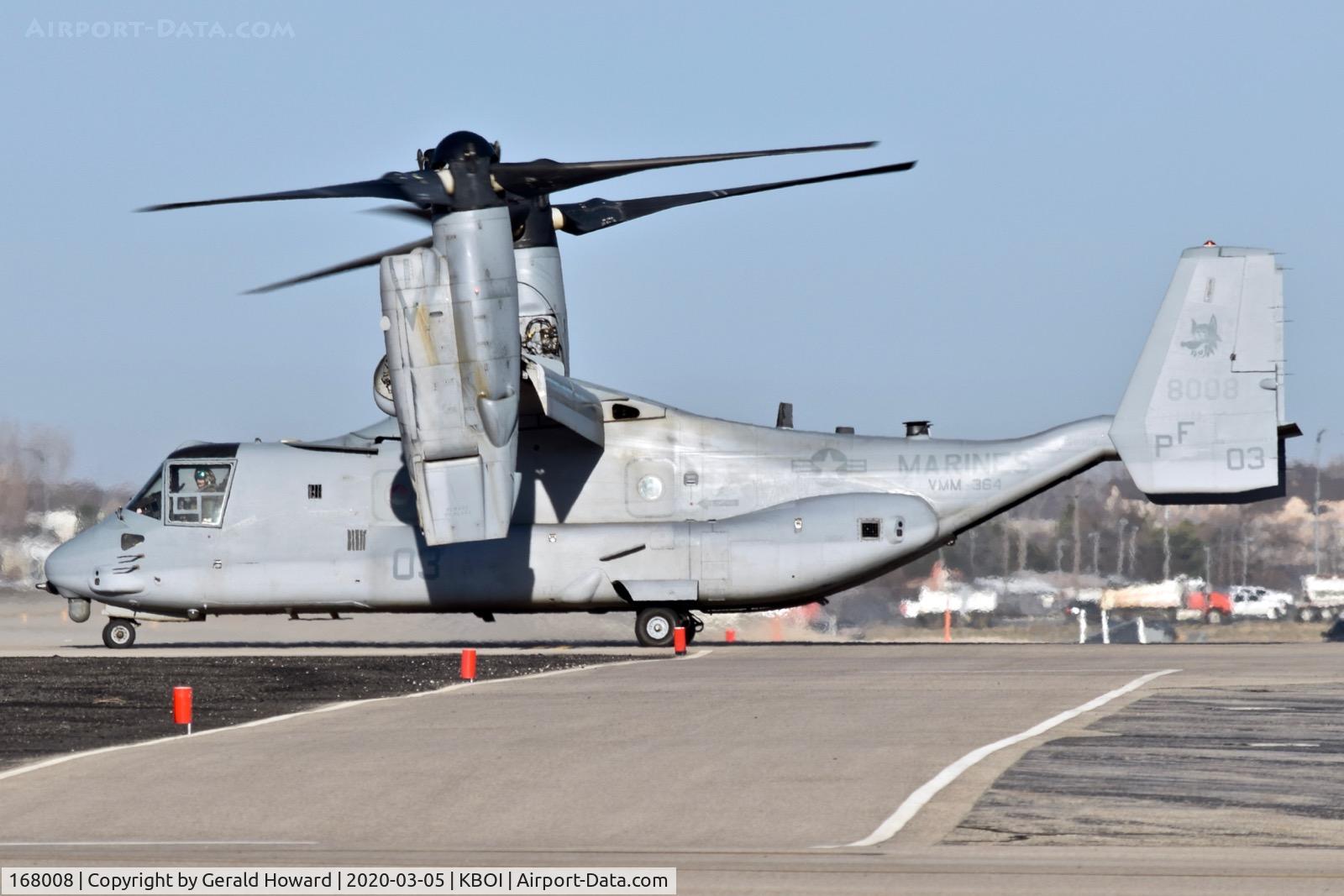 168008, Bell-Boeing MV-22B Osprey C/N D0138, PF-03, VMM-364 