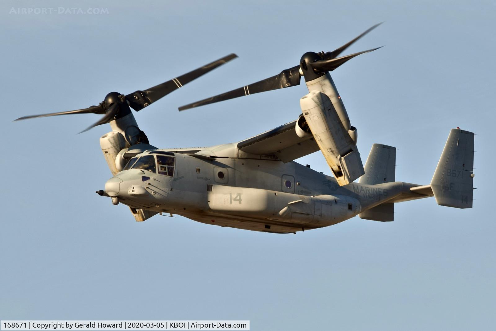 168671, Bell-Boeing MV-22B Osprey C/N D0331, PF-14, VMM-364 