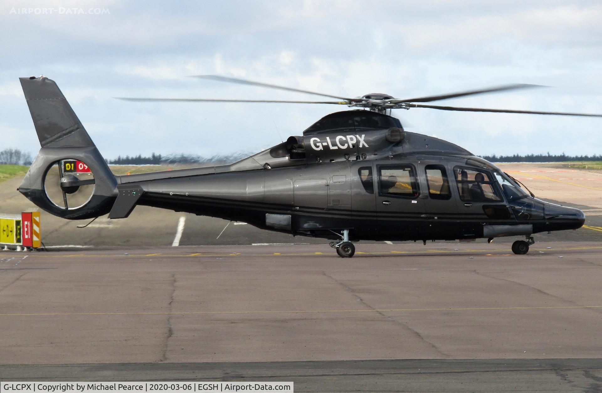 G-LCPX, 2006 Eurocopter EC-155B-1 C/N 6748, Departing SaxonAir after a visit from London Heliport (EGLW).