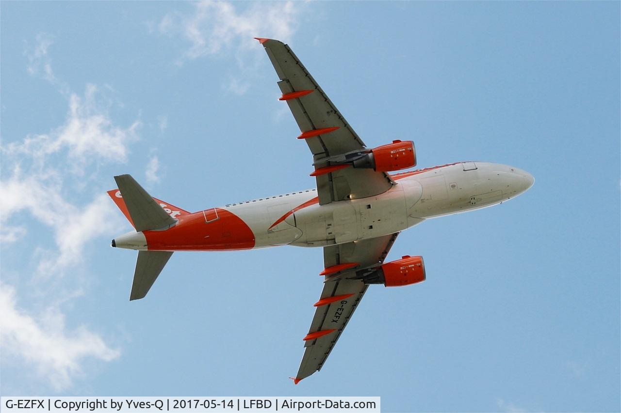 G-EZFX, 2010 Airbus A319-111 C/N 4385, Airbus A319-111, Take off rwy 05, Bordeaux-Mérignac airport (LFBD-BOD)