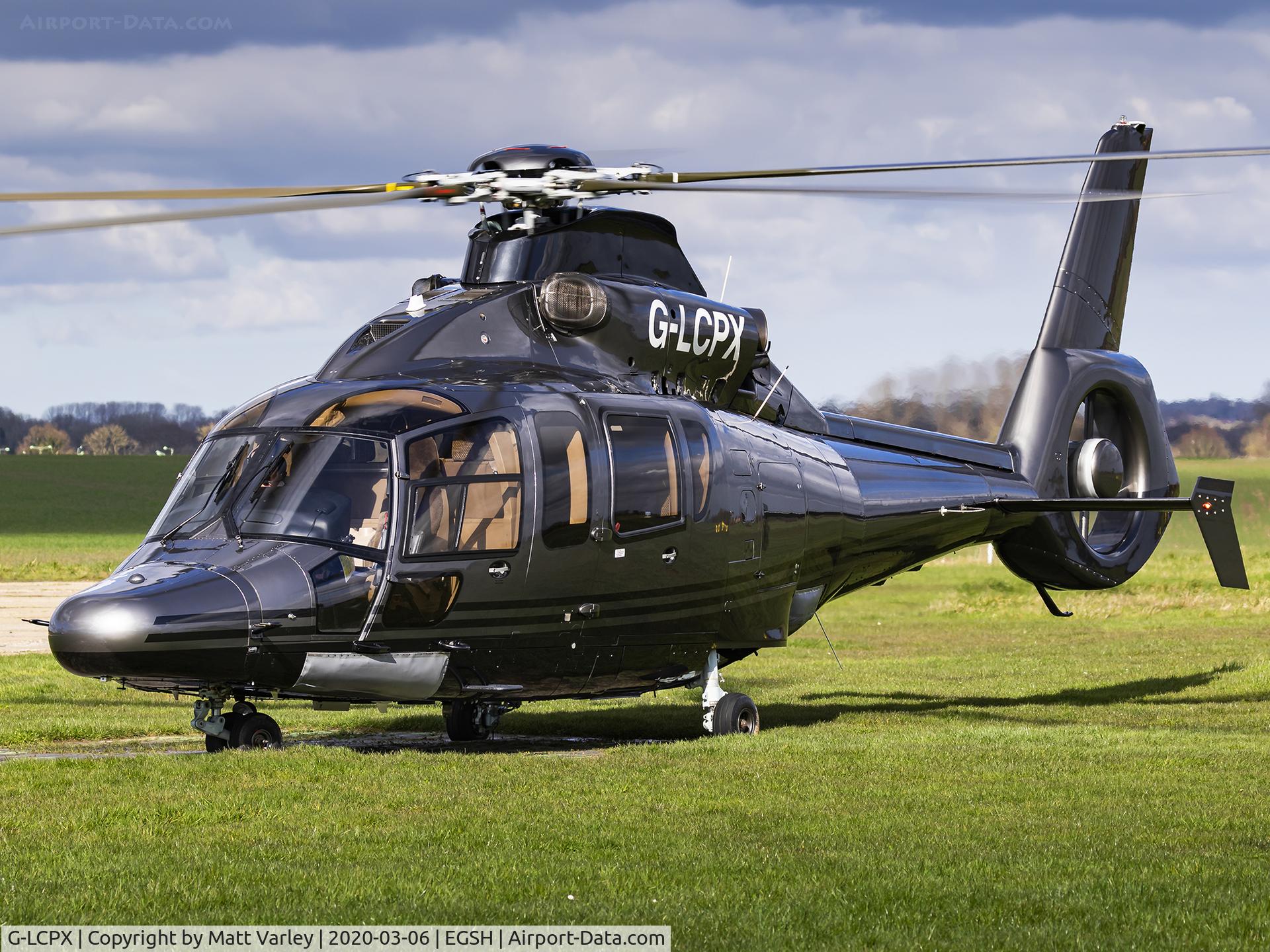 G-LCPX, 2006 Eurocopter EC-155B-1 C/N 6748, About to depart from Beccles Airfield (EGSM) on route to Norwich Airport (EGSH)