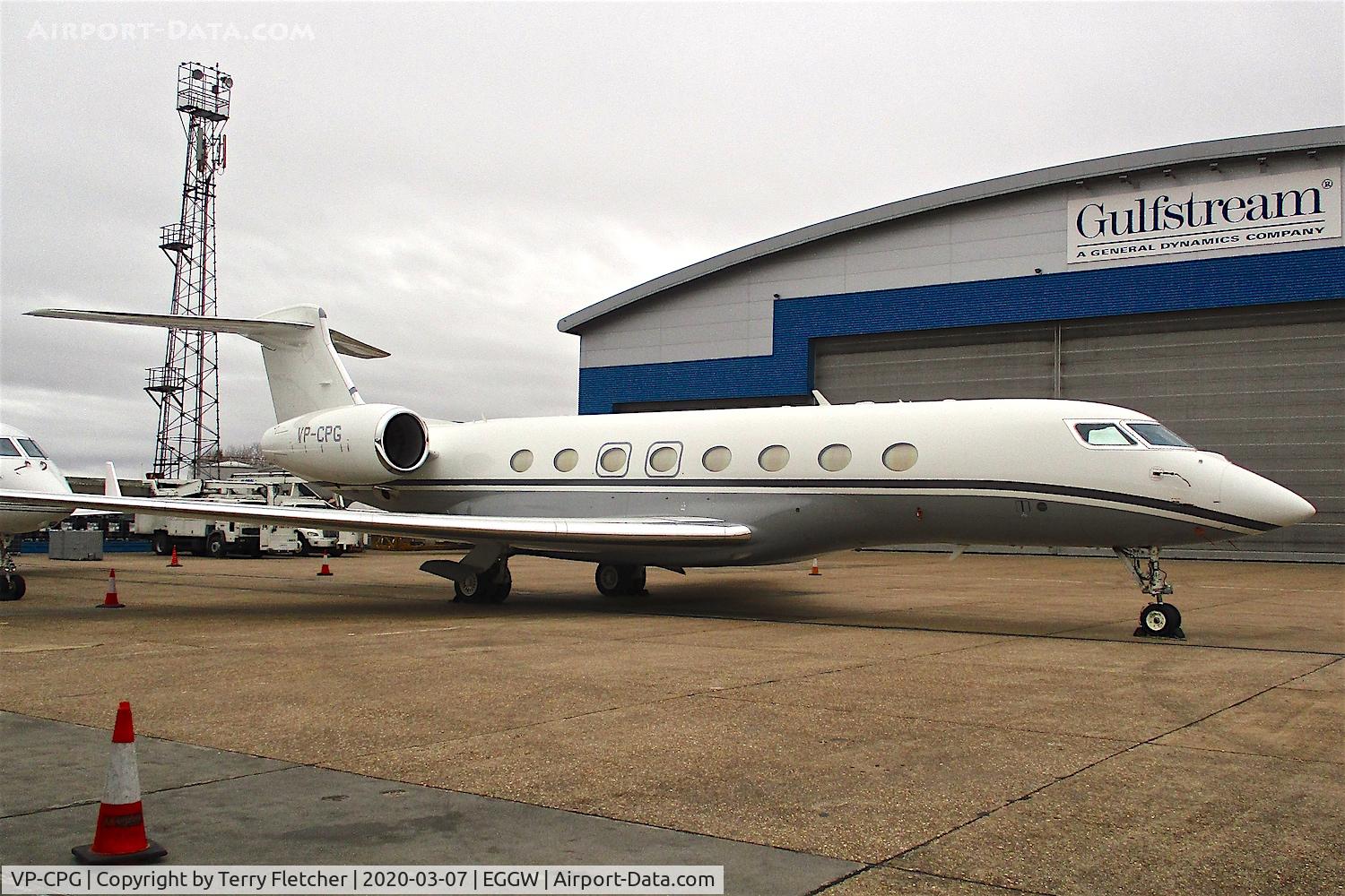 VP-CPG, 2016 Gulfstream Aerospace G650 (G-VI) C/N 6202, At Luton