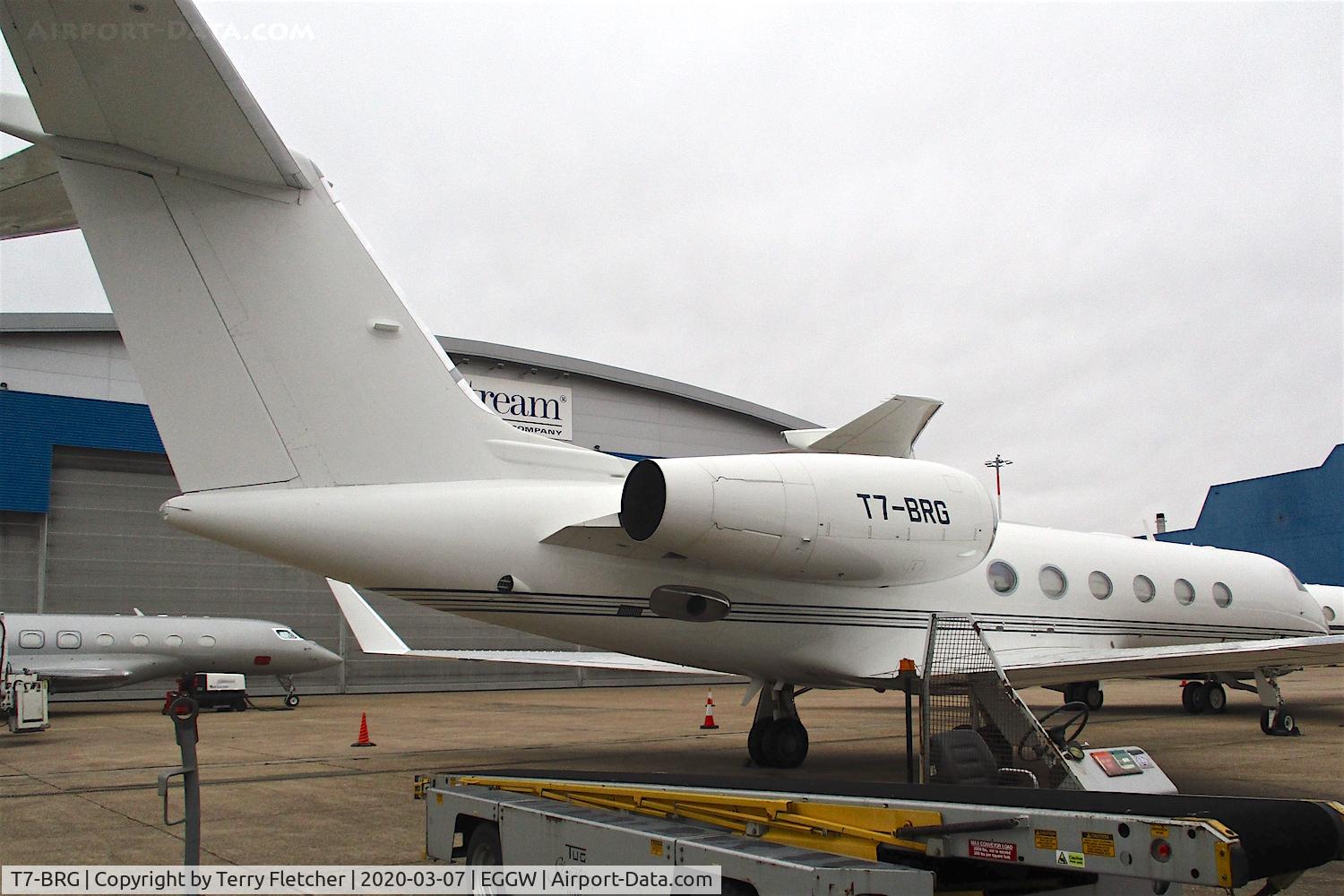 T7-BRG, 2013 Gulfstream Aerospace GIV-X (G450) C/N 4295, At Luton