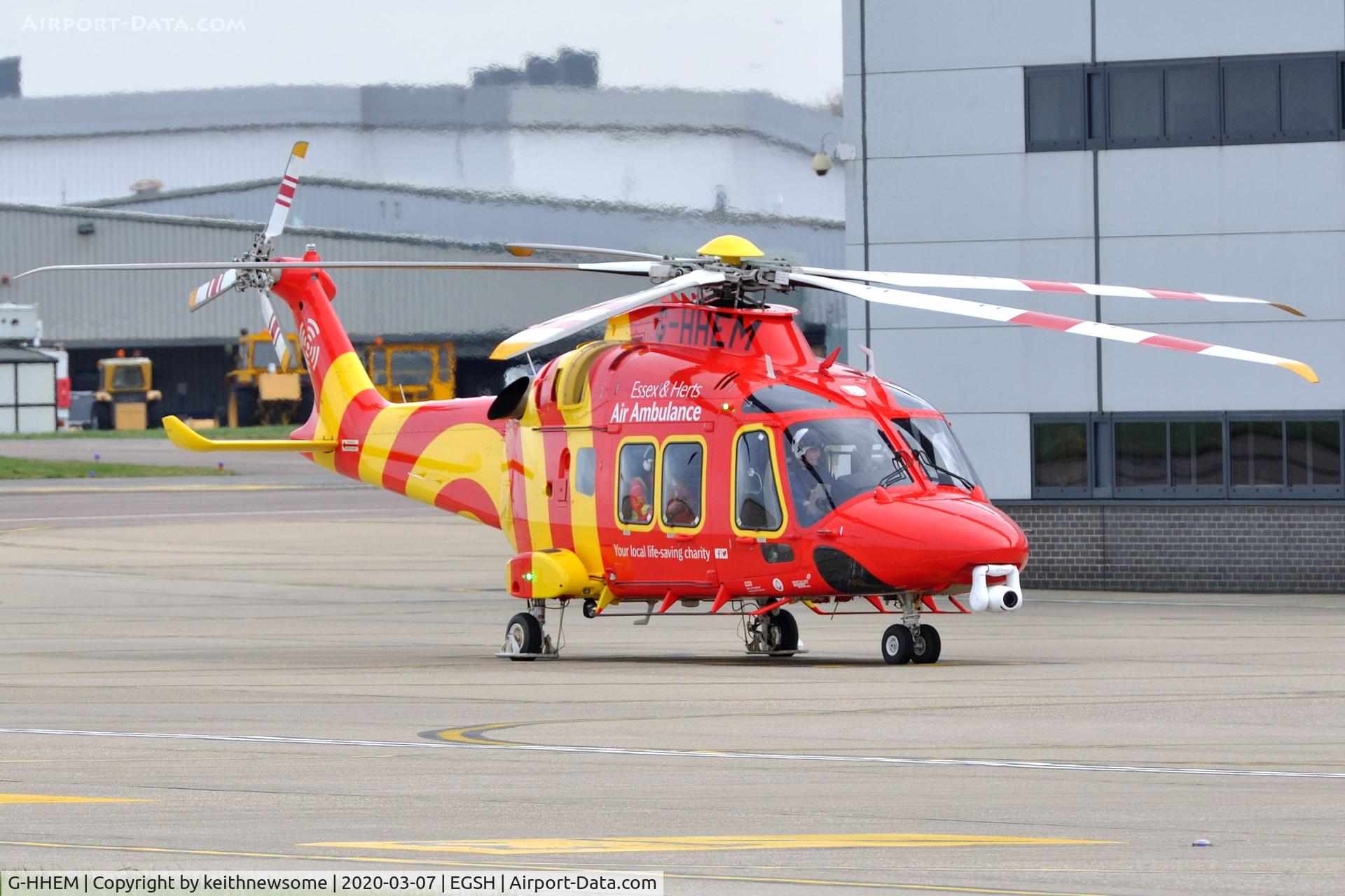 G-HHEM, 2017 Leonardo AW169 C/N 69049, Parked at Norwich.
