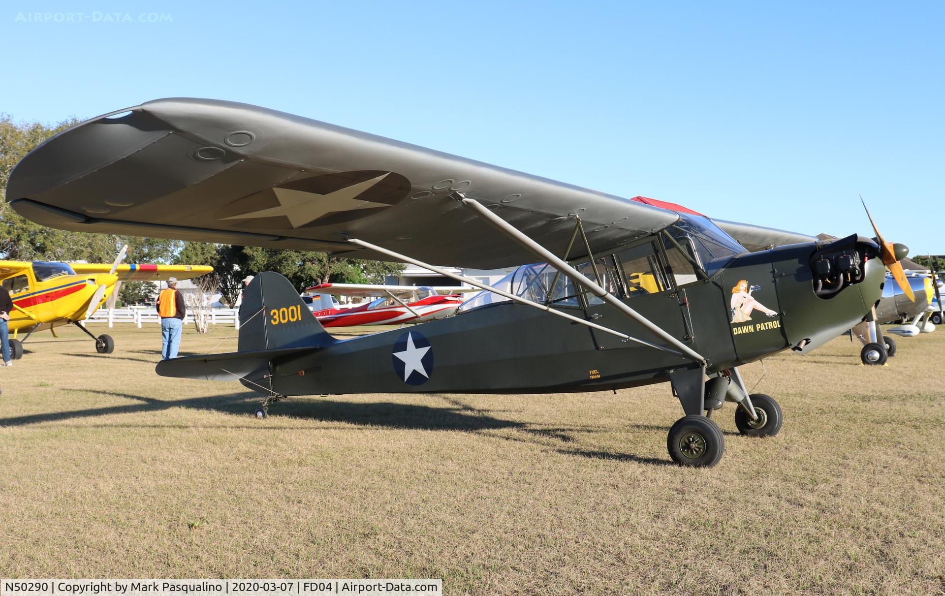 N50290, 1942 Taylorcraft DCO-65 C/N 4576, Taylorcraft L-2B