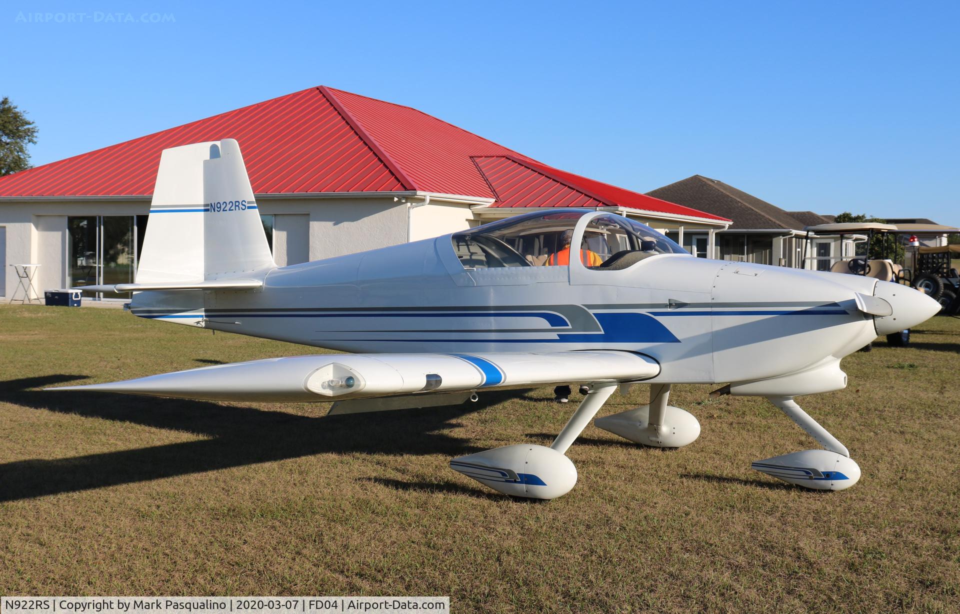 N922RS, Vans RV-7A C/N 70763, Vans RV-7A