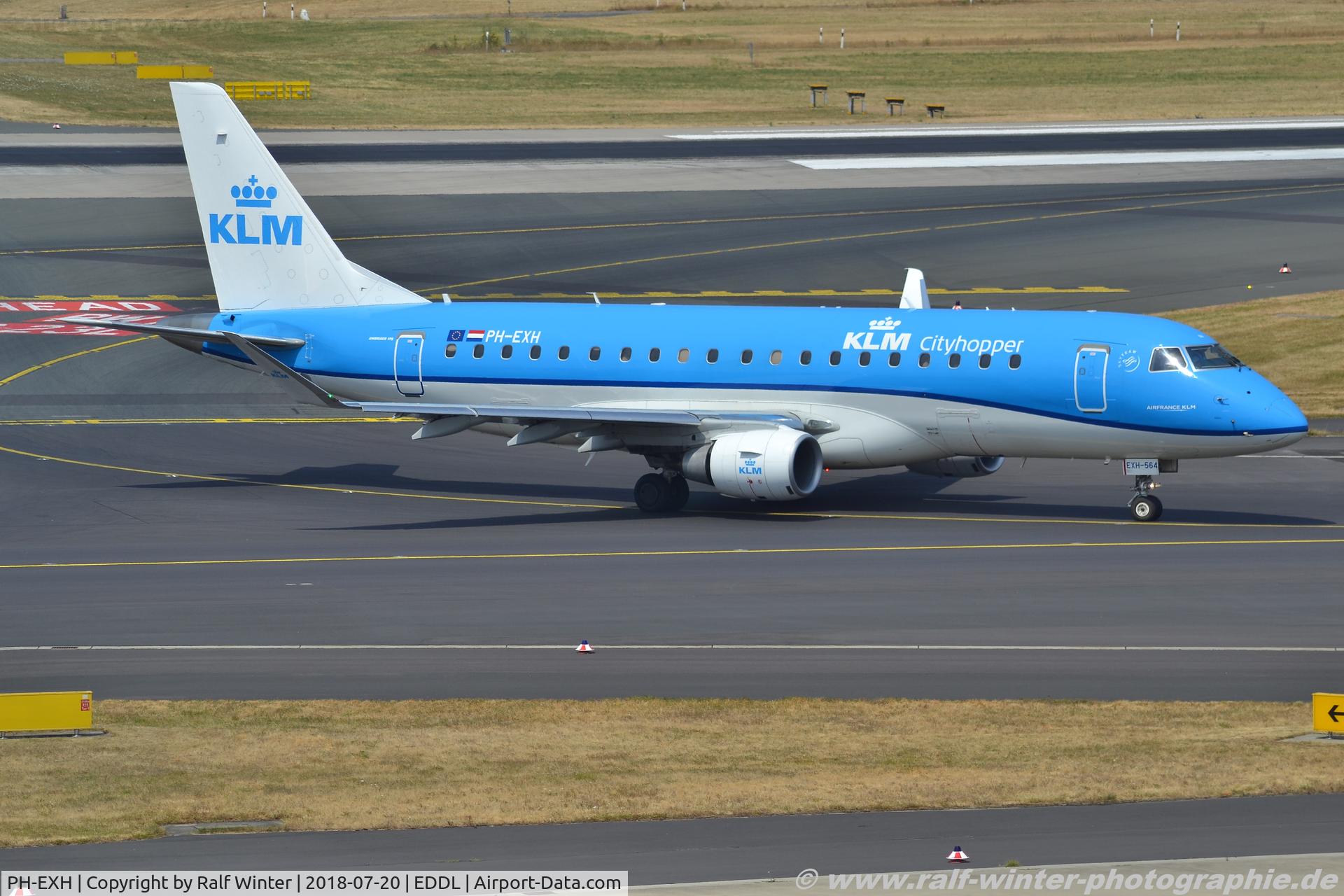 PH-EXH, 2016 Embraer 175STD (ERJ-170-200) C/N 17000564, Embraer ERJ-175STD 170-200 - WA KLC KLM Cityhopper - 17000564 - PH-EXH - 20.07.2018 - DUS