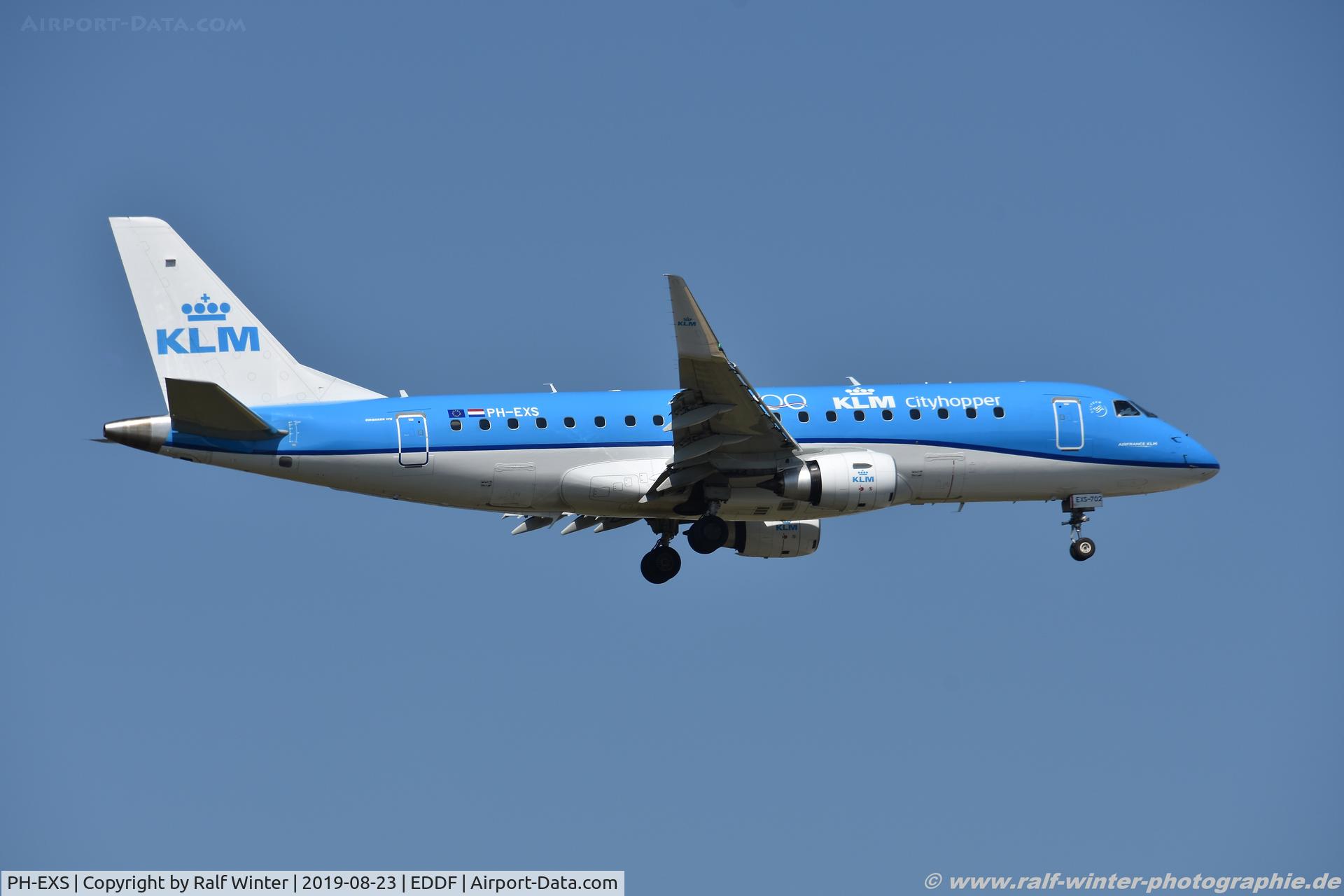 PH-EXS, 2017 Embraer 175STD (ERJ-170-200STD) C/N 17000702, Embraer ERJ-175STD 170-200 - WA KLC KLM Cityhopper - 17000702 - PH-EXS - 23.08.2019 - FRA