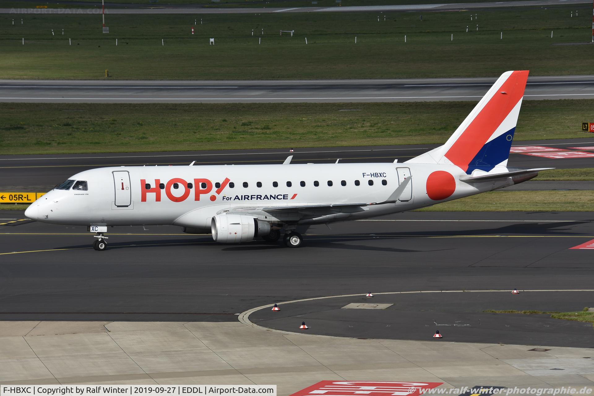 F-HBXC, 2008 Embraer 170ST (ERJ-170-100ST) C/N 17000263, Embraer ERJ-170STD 170-100 - A5 HOP HOP! opby RAE Egional CAE for Air France - 17000263 - F-HBXC - 27.09.2019 - DUS