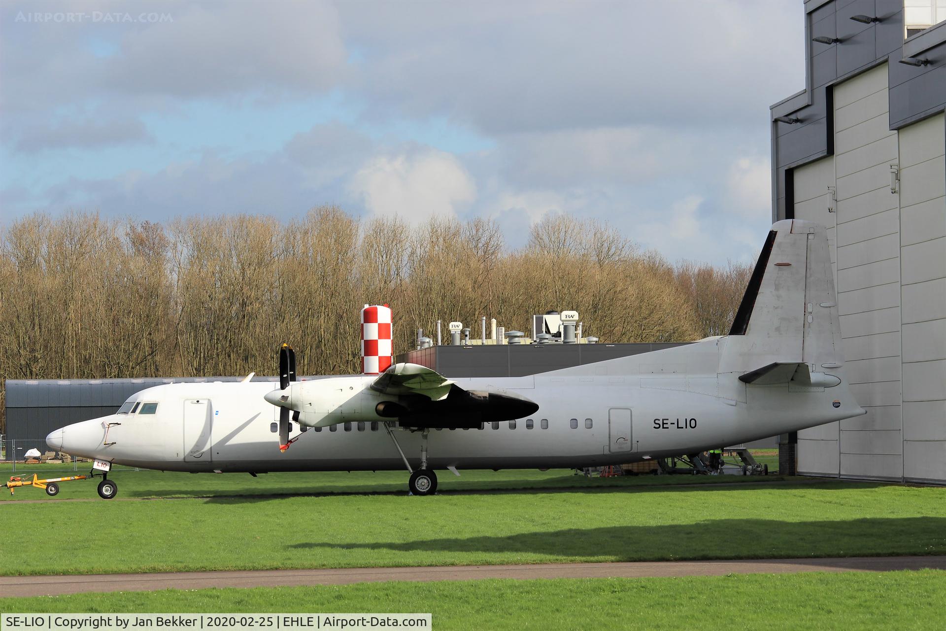 SE-LIO, 1989 Fokker 50 C/N 20146, Lelystad Airport before respraying by Satys
