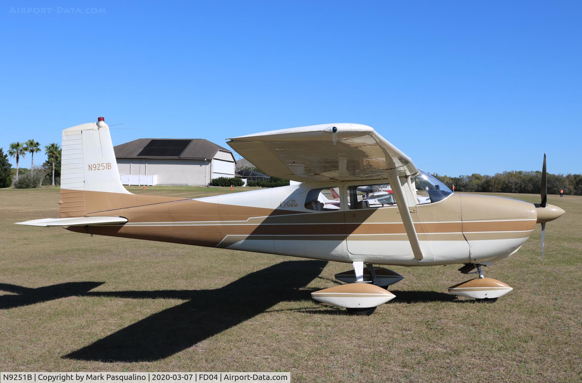 N9251B, 1958 Cessna 175 Skylark C/N 55051, Cessna 175