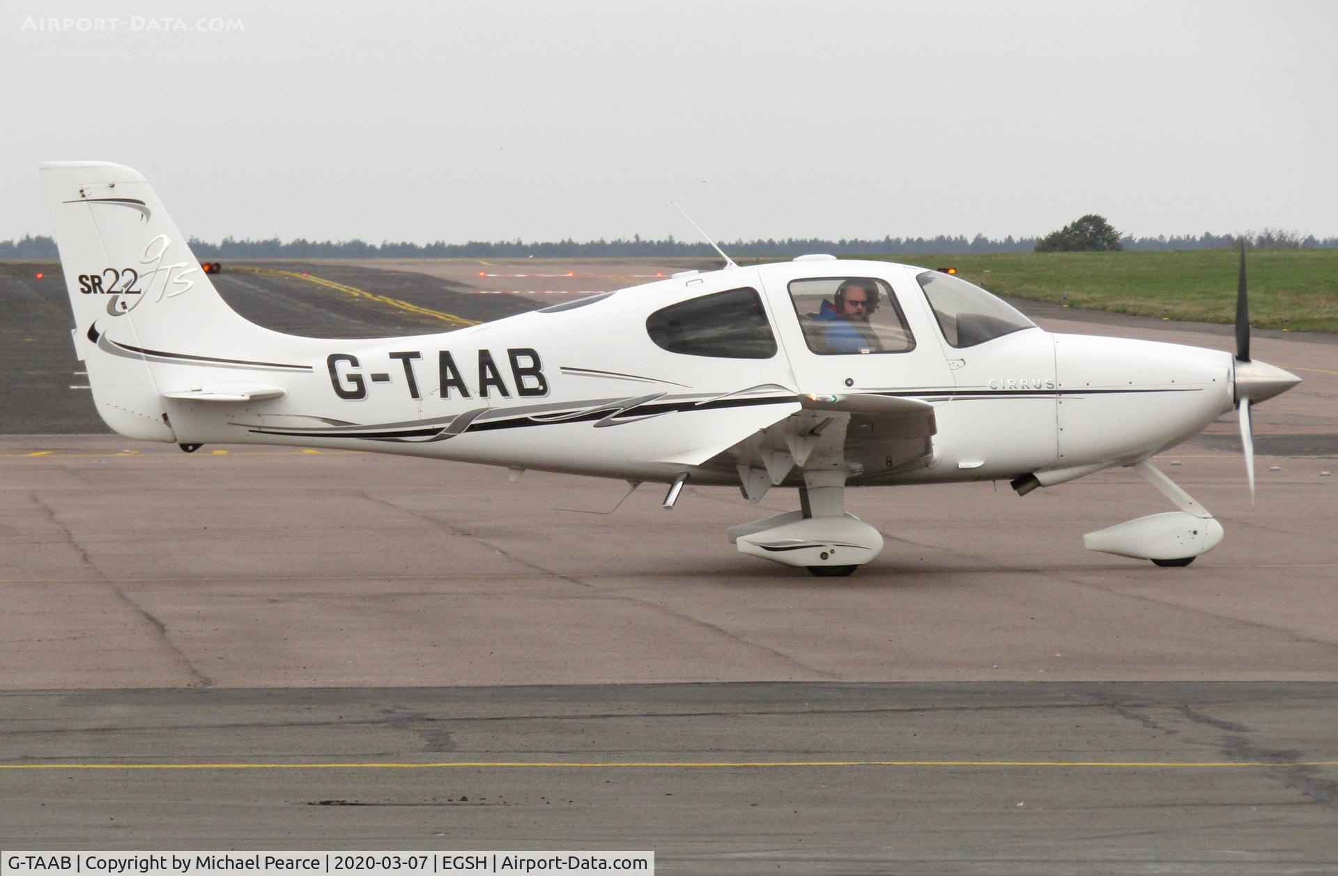 G-TAAB, 2006 Cirrus SR22 GTS C/N 1769, Departing SaxonAir to Oxford (OXF).