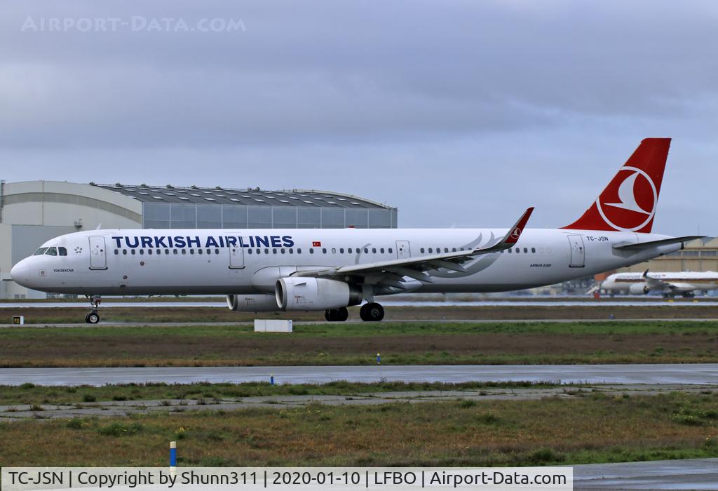 TC-JSN, 2015 Airbus A321-231 C/N 6508, Taxiing holding point rwy 32R for departure...