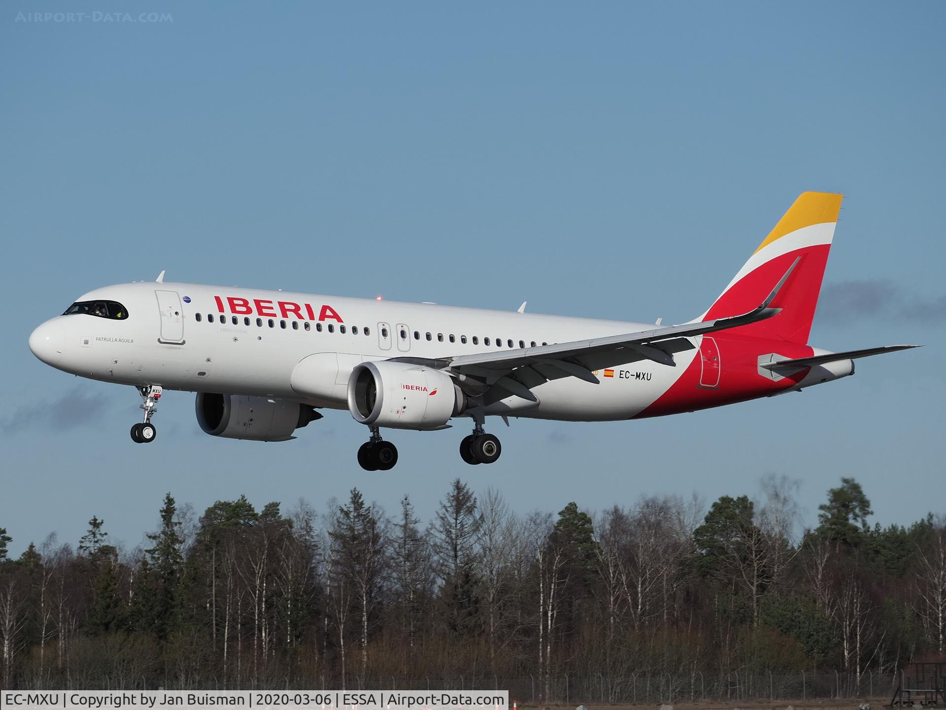 EC-MXU, 2018 Airbus A320-251N C/N 8221, Iberia