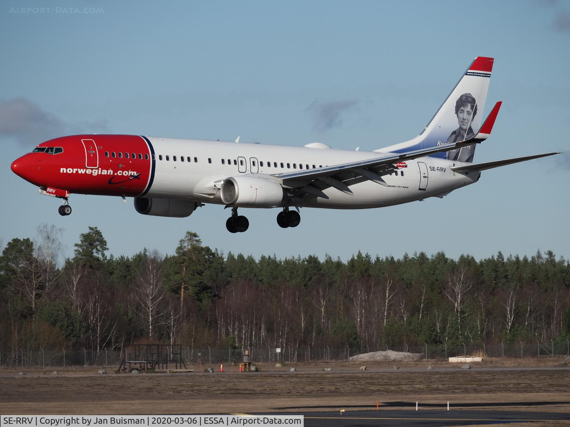SE-RRV, 2017 Boeing 737-86N C/N 42084, Norwegian Air Sweden