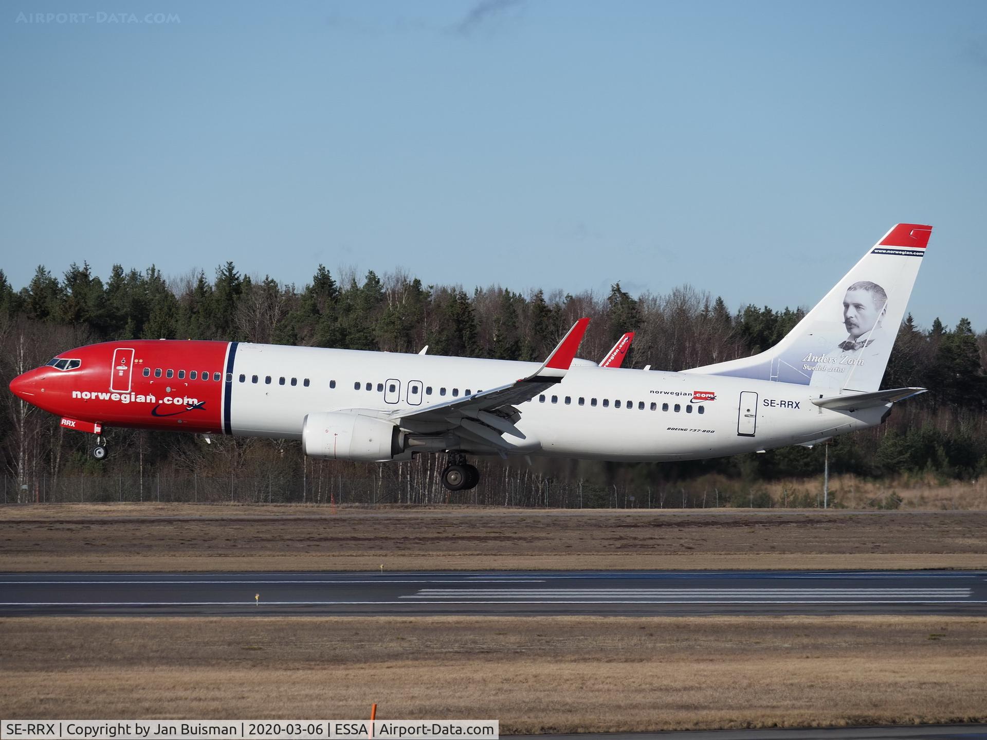 SE-RRX, 2012 Boeing 737-8JP C/N 39019, Norwegian Air Sweden