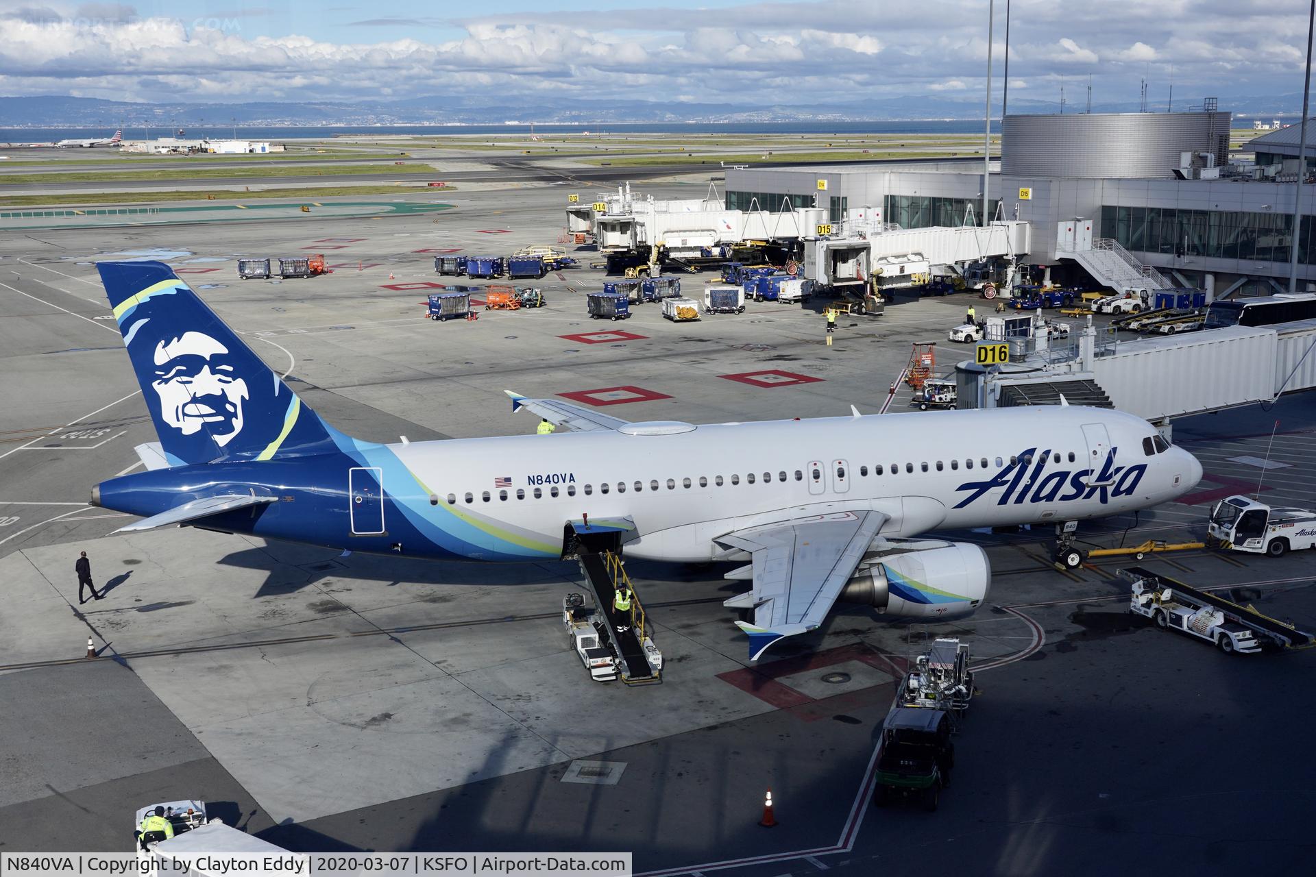 N840VA, 2011 Airbus A320-214 C/N 4616, Sky Terrace SFO 2020.