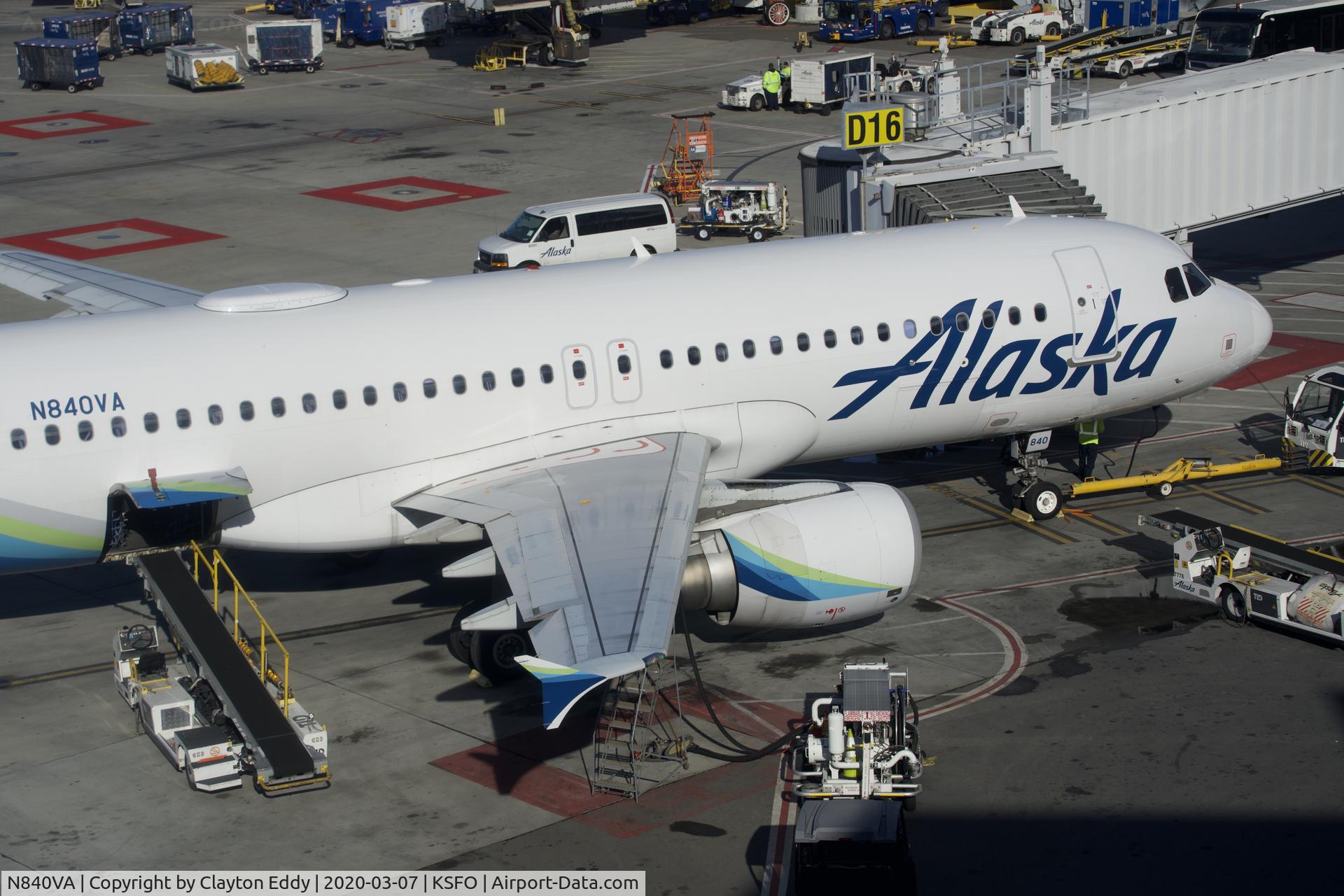N840VA, 2011 Airbus A320-214 C/N 4616, Sky Terrace SFO 2020.