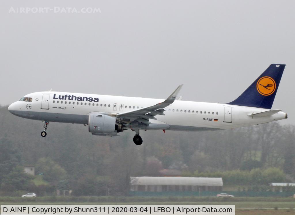 D-AINF, 2017 Airbus A320-271N C/N 7577, Landing rwy 14R