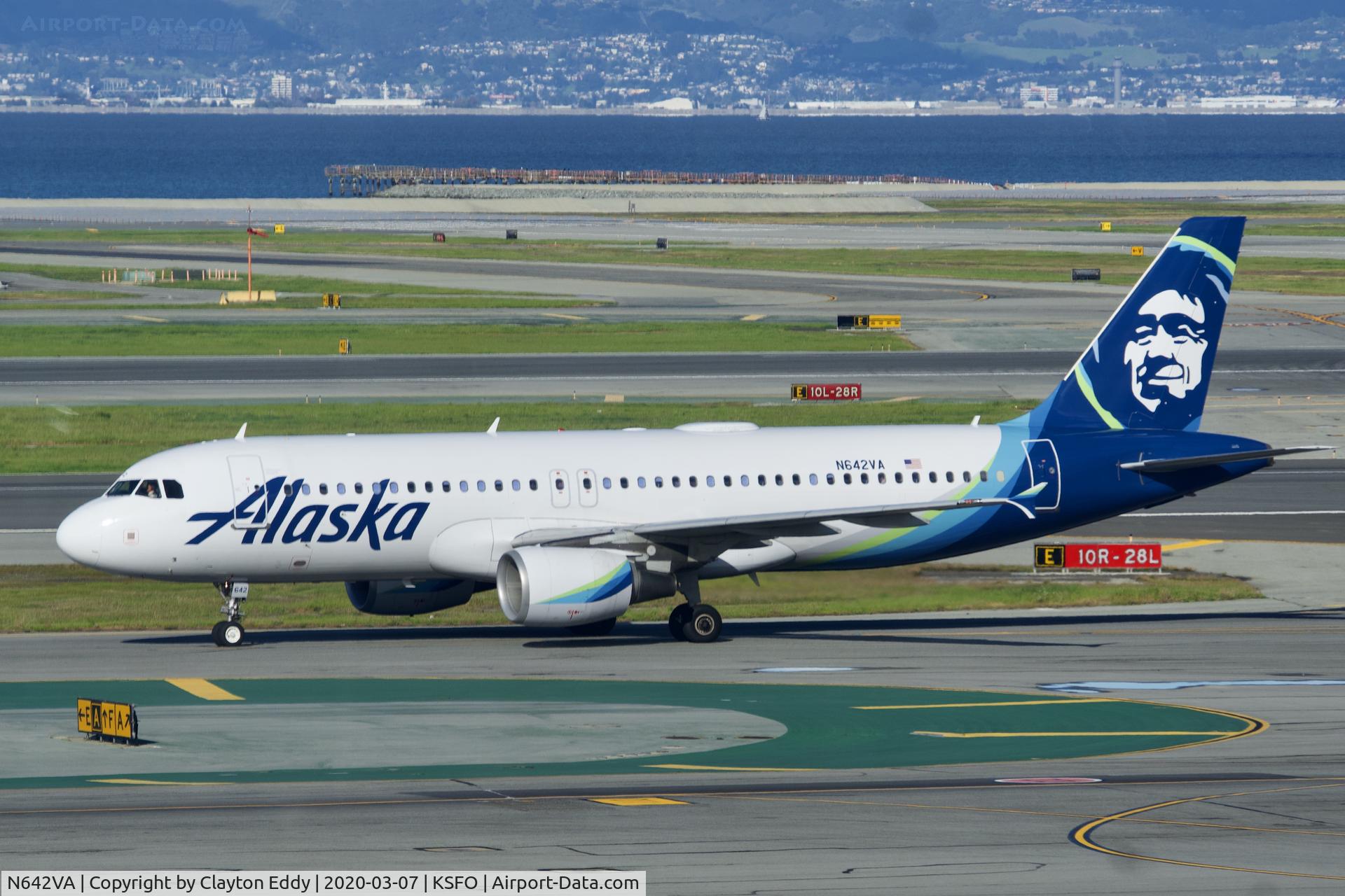 N642VA, 2008 Airbus A320-214 C/N 3670, Sky Terrace SFO 2020.