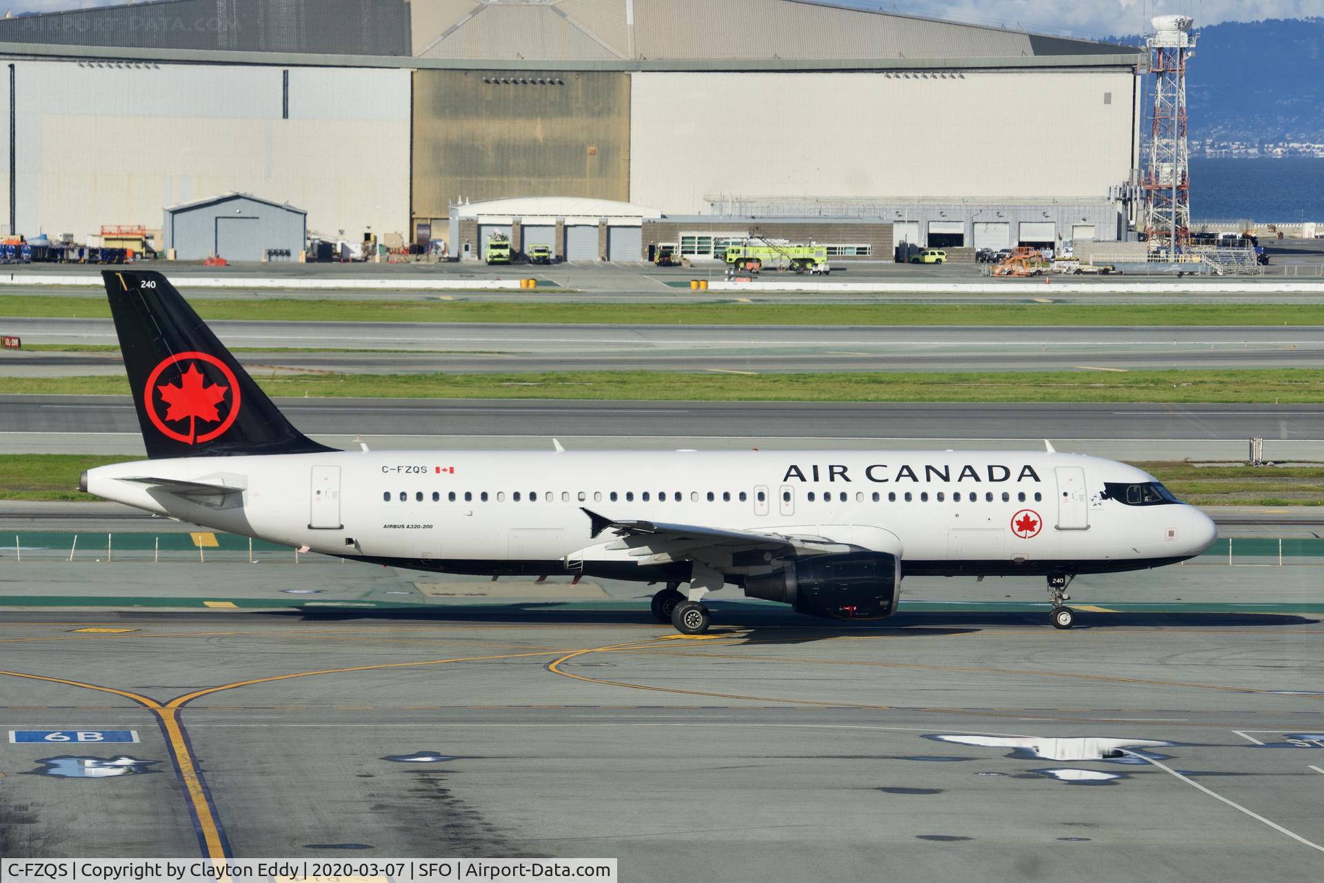 C-FZQS, 2003 Airbus A320-214 C/N 2145, Sky Terrace SFO 2020.
