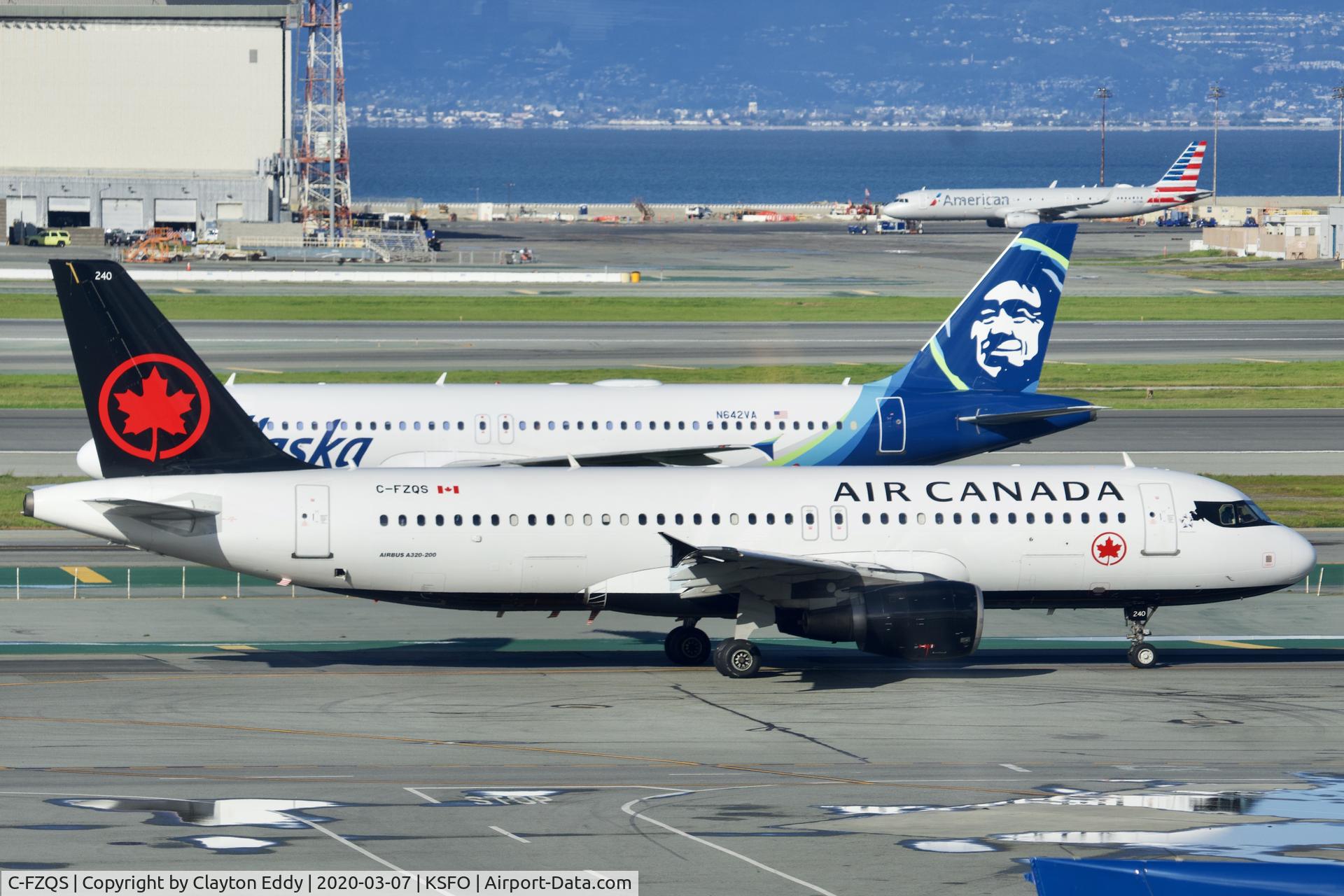 C-FZQS, 2003 Airbus A320-214 C/N 2145, Sky Terrace SFO 2020.