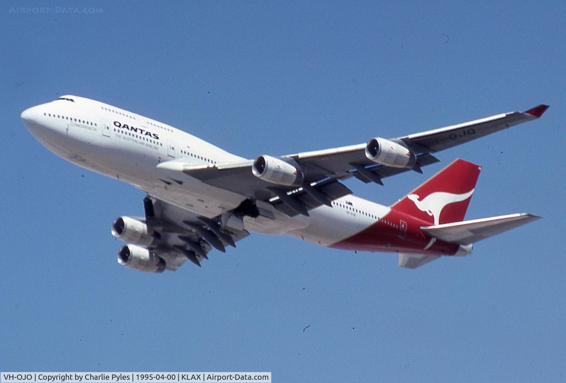 VH-OJO, 1992 Boeing 747-438 C/N 25544, Shot at LAX