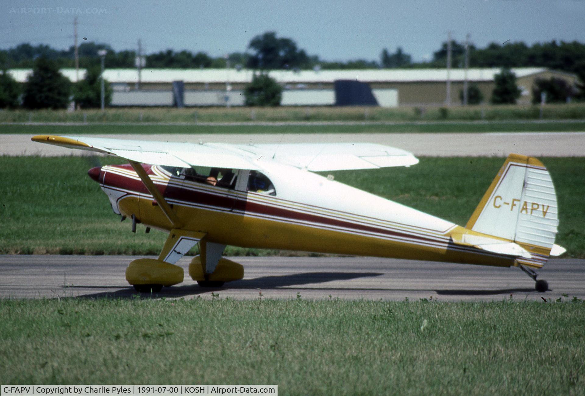 C-FAPV, 1947 Luscombe 8E Silvaire C/N 5173, Luscombe 8E