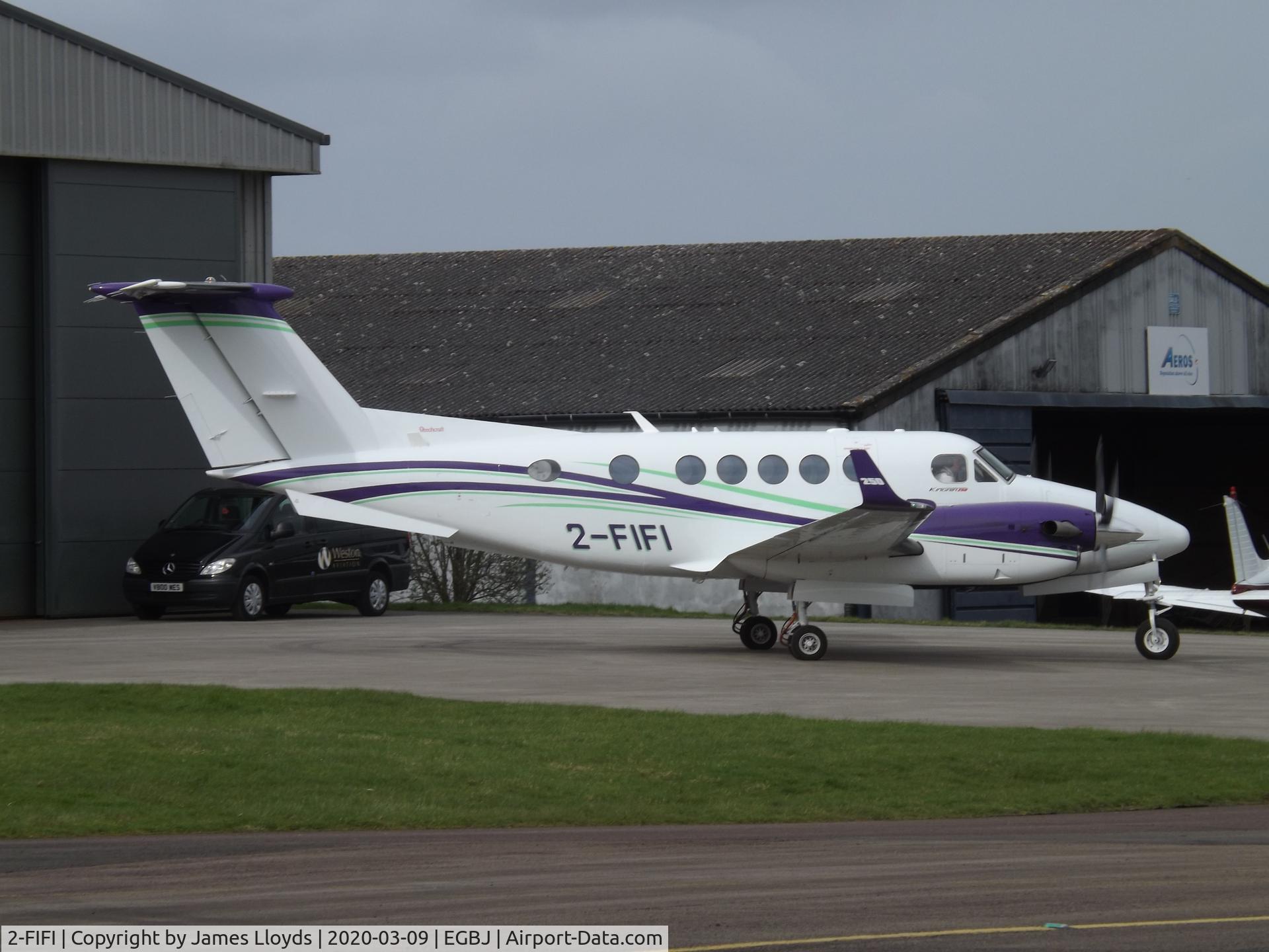 2-FIFI, 2019 Beech B200GT King Air C/N BY-353, Taxing out at Gloucestershire Airport.