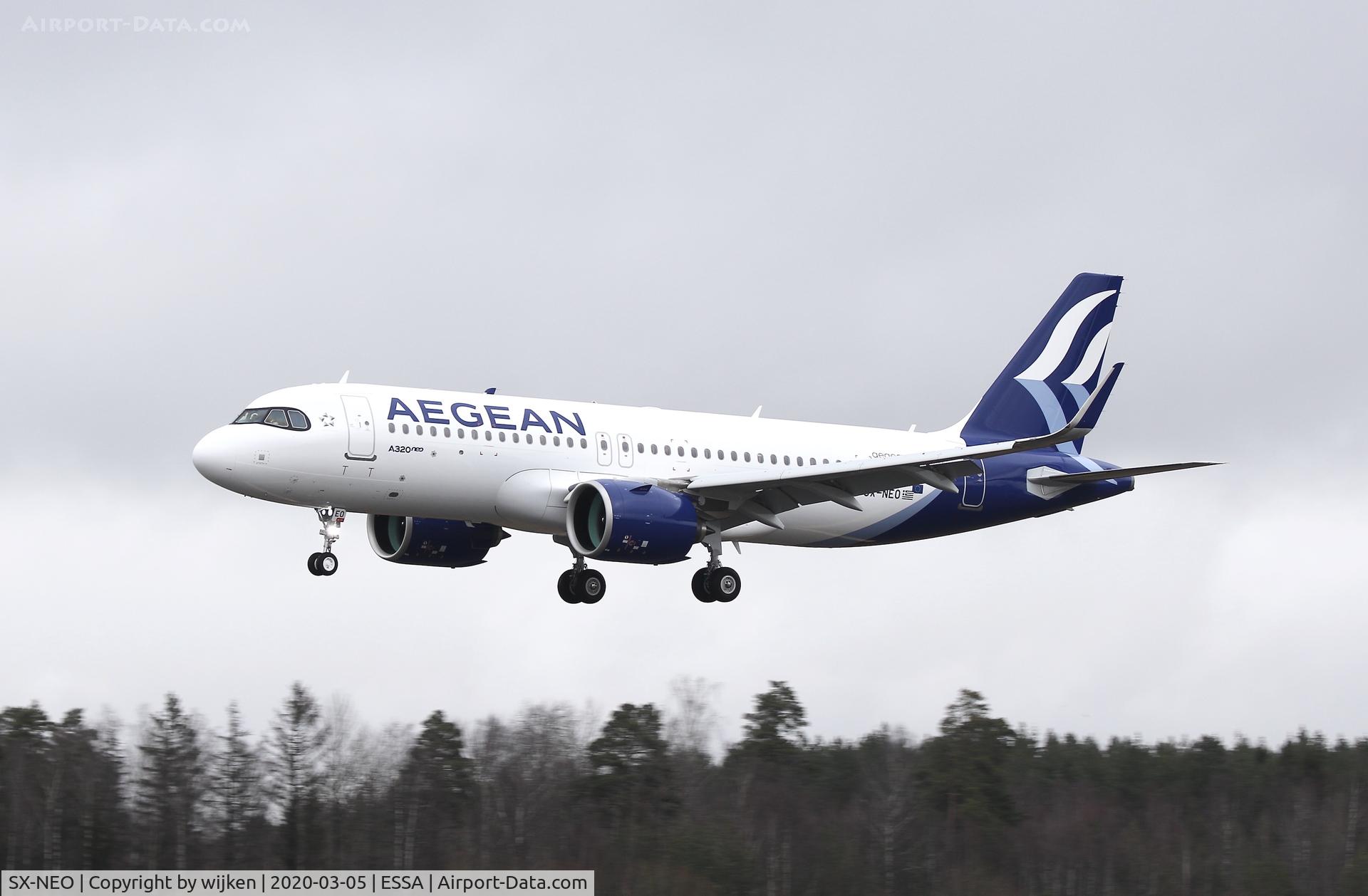 SX-NEO, 2019 Airbus A320-271N C/N 9400, RWY 26