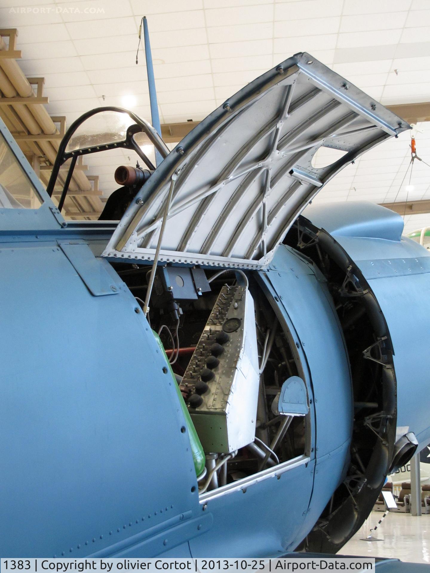 1383, 1938 Vought SB2U-1 Vindicator C/N Not found 1383, view on the pilot's right console