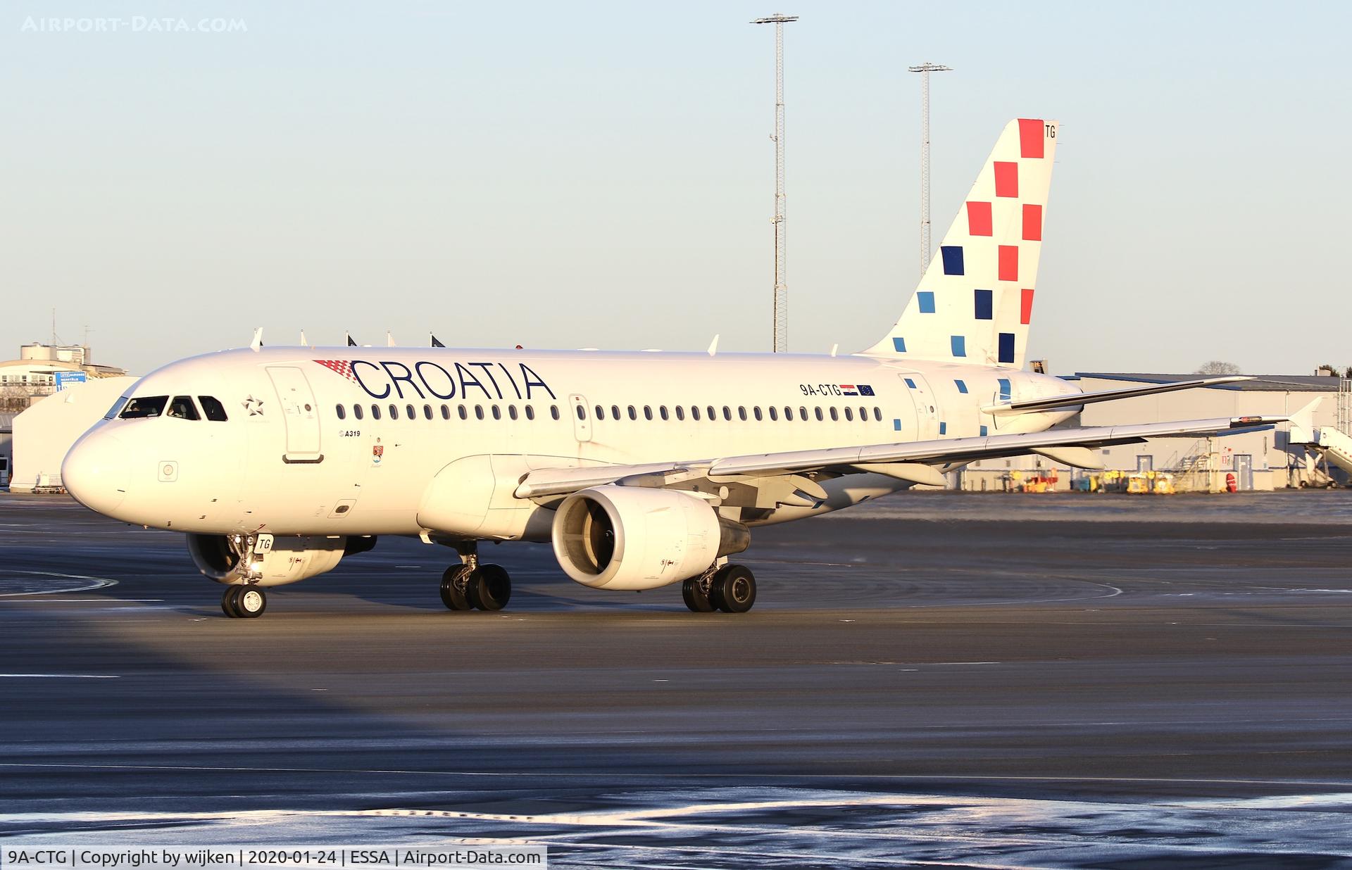9A-CTG, 1998 Airbus A319-112 C/N 767, Taxiway U