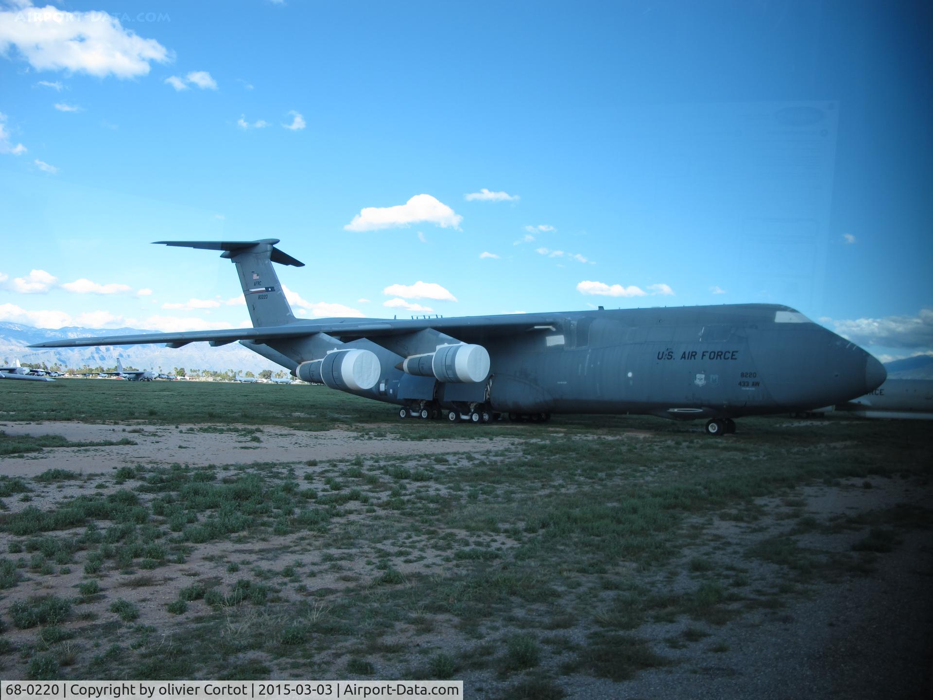 68-0220, 1968 Lockheed C-5A Galaxy C/N 500-0023, In the boneyard, taken from the tour bus you can take at the Pima air museum