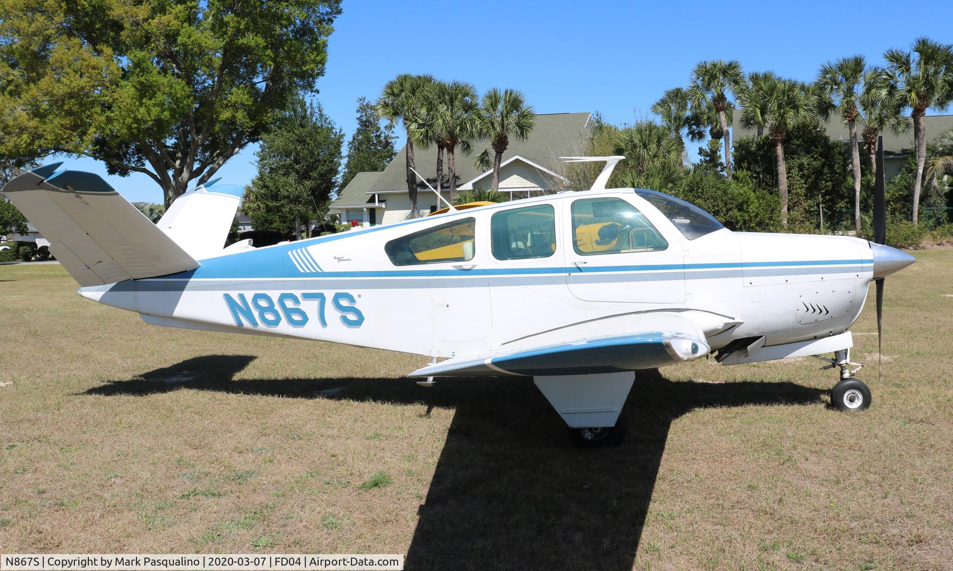 N867S, 1969 Beech V35A Bonanza C/N D-8957, Beech V35A