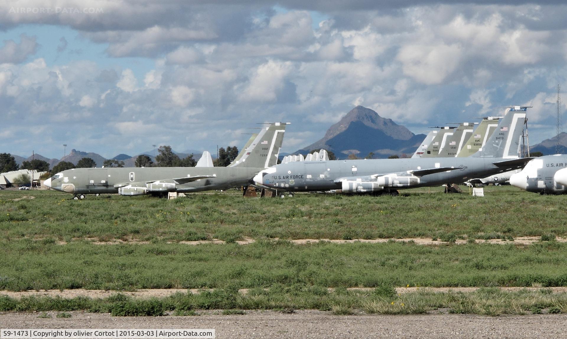 59-1473, 1959 Boeing KC-135E Stratotanker C/N 17961, with many others at the boneyard