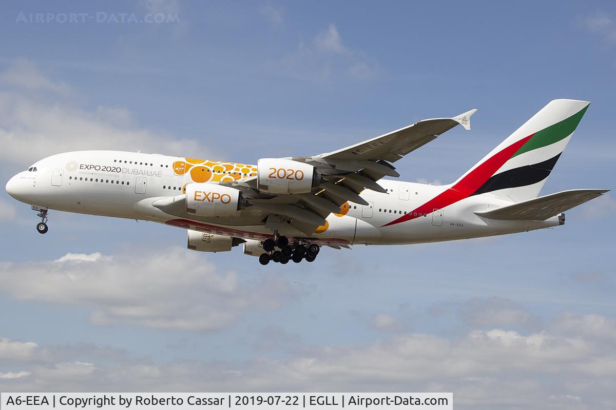 A6-EEA, 2012 Airbus A380-861 C/N 108, Heathrow