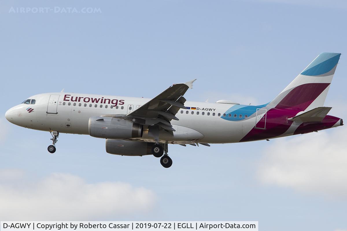 D-AGWY, 2013 Airbus A319-132 C/N 5941, Heathrow
