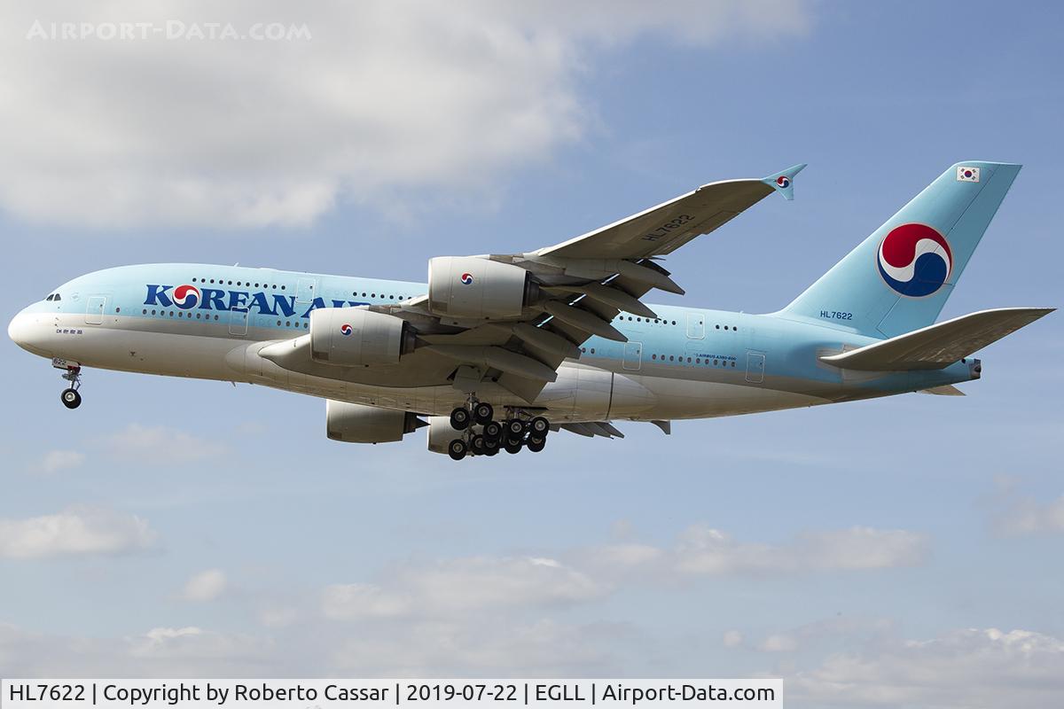 HL7622, 2013 Airbus A380-861 C/N 128, Heathrow