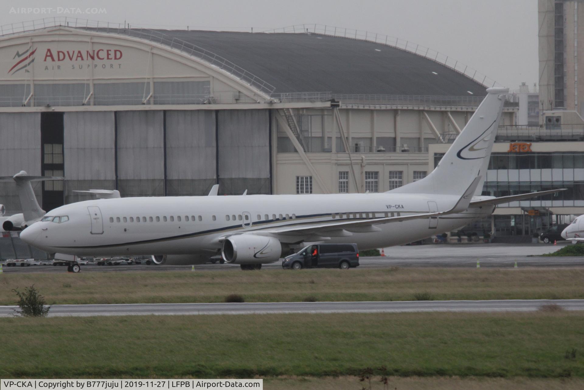 VP-CKA, 2001 Boeing 737-8AN BBJ C/N 32438, at Le Bourget