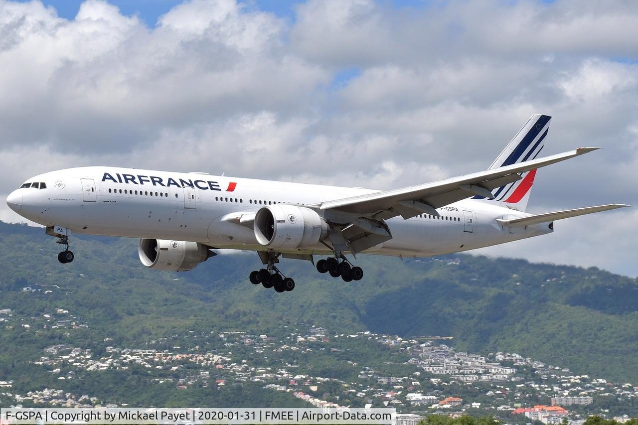 F-GSPA, 1998 Boeing 777-228/ER C/N 29002, Landng rwy 14