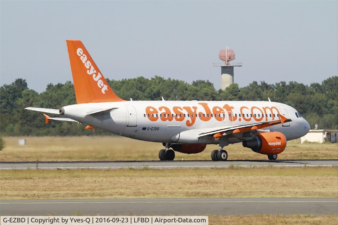 G-EZBD, 2006 Airbus A319-111 C/N 2873, Airbus A319-111, Take off run rwy 05, Bordeaux Mérignac airport (LFBD-BOD)